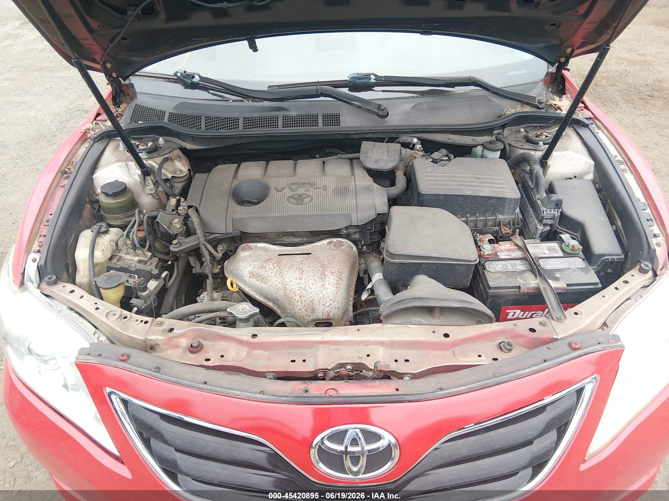 2011 Toyota Camry Le Red vin: 4T1BF3EK5BU136330