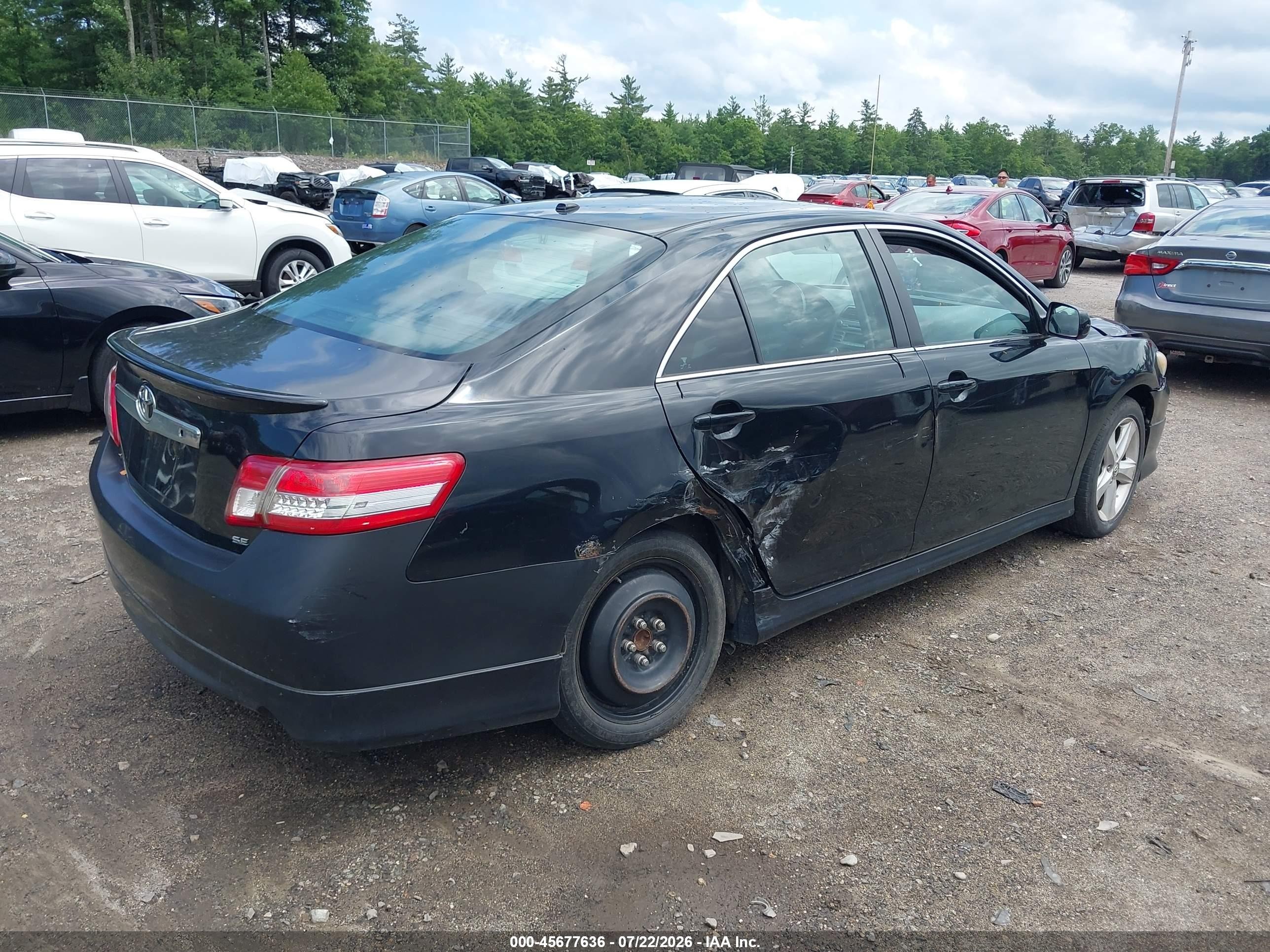 2011 Toyota Camry Se Черный vin: 4T1BF3EK5BU143603