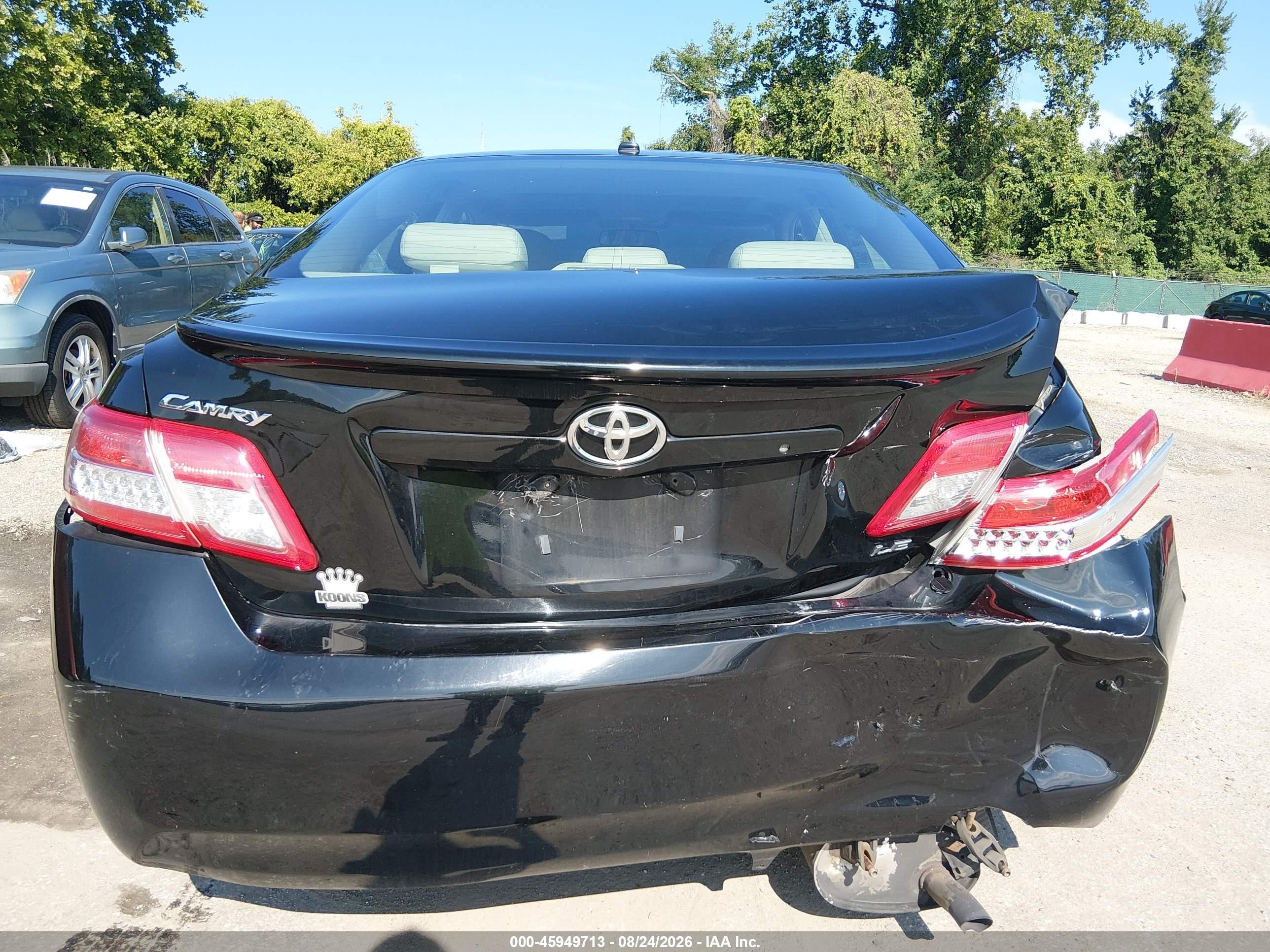 2011 Toyota Camry Le Black vin: 4T1BF3EK5BU190775