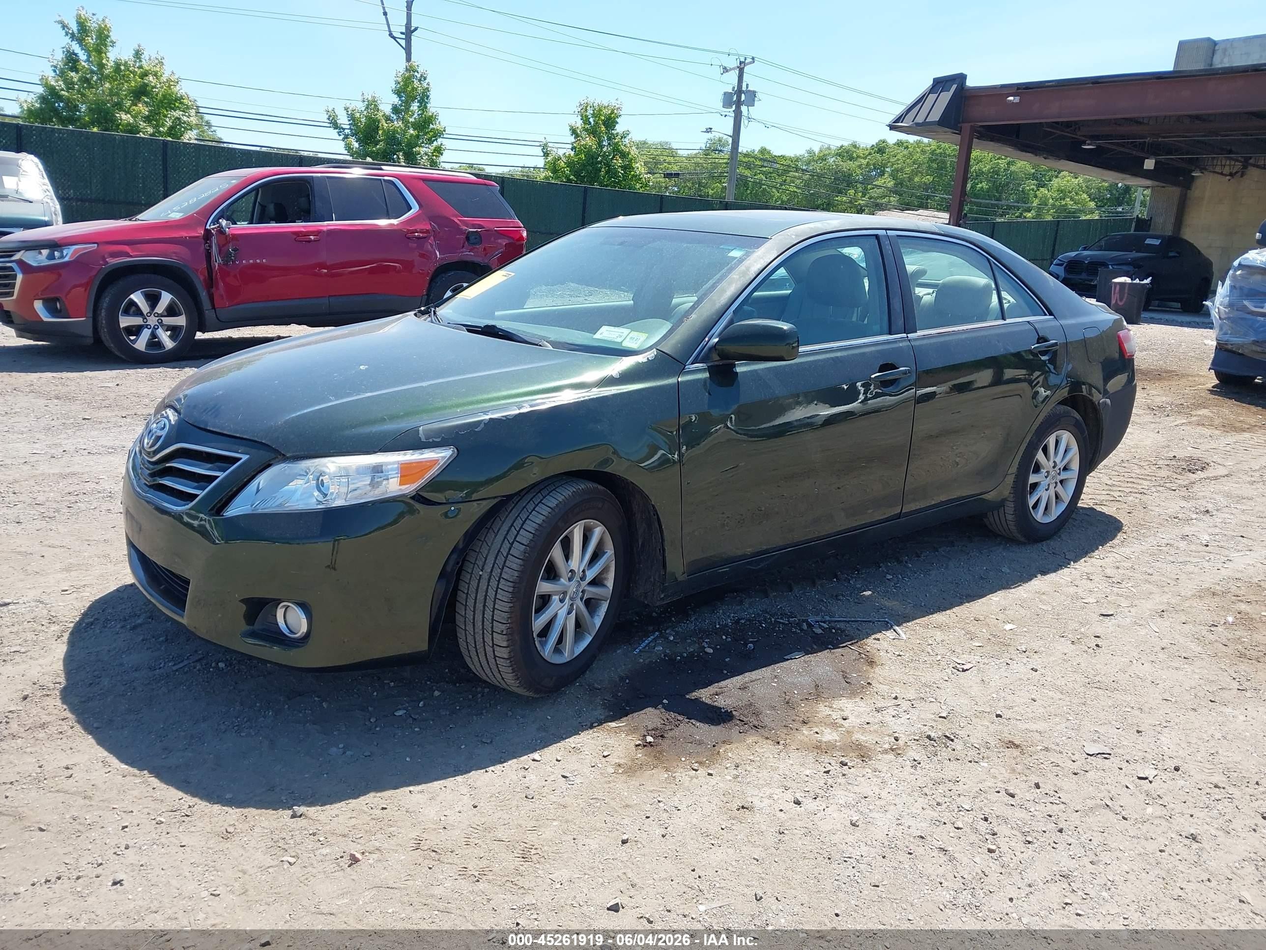 2011 Toyota Camry Xle Green vin: 4T1BF3EK5BU595356