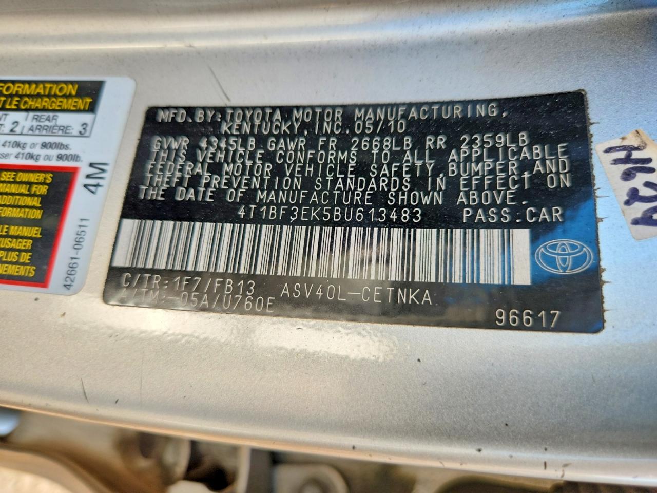 2011 Toyota Camry Le Silver vin: 4T1BF3EK5BU613483