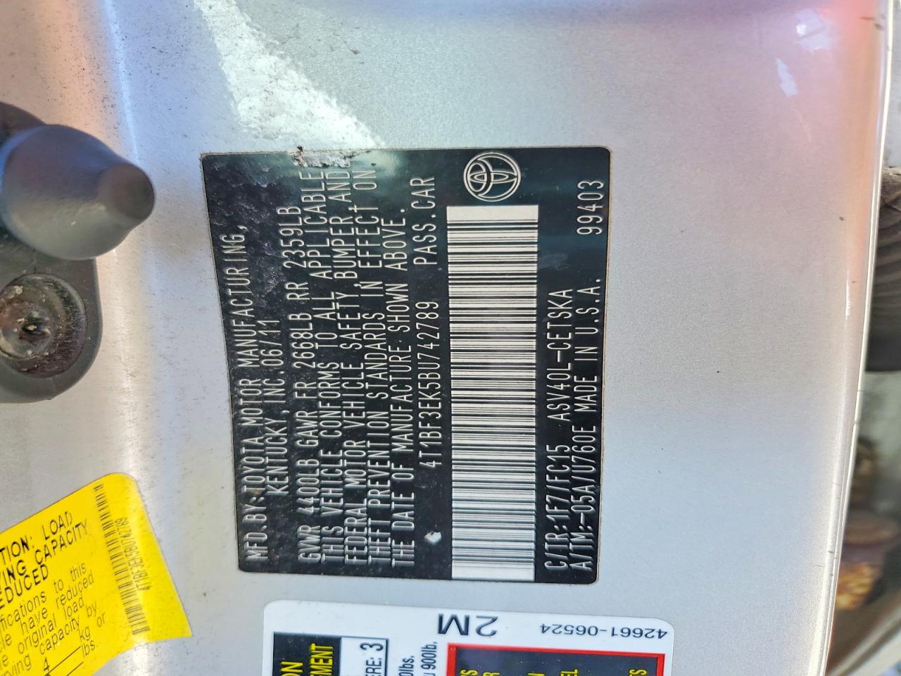 2011 Toyota Camry Se Silver vin: 4T1BF3EK5BU742789