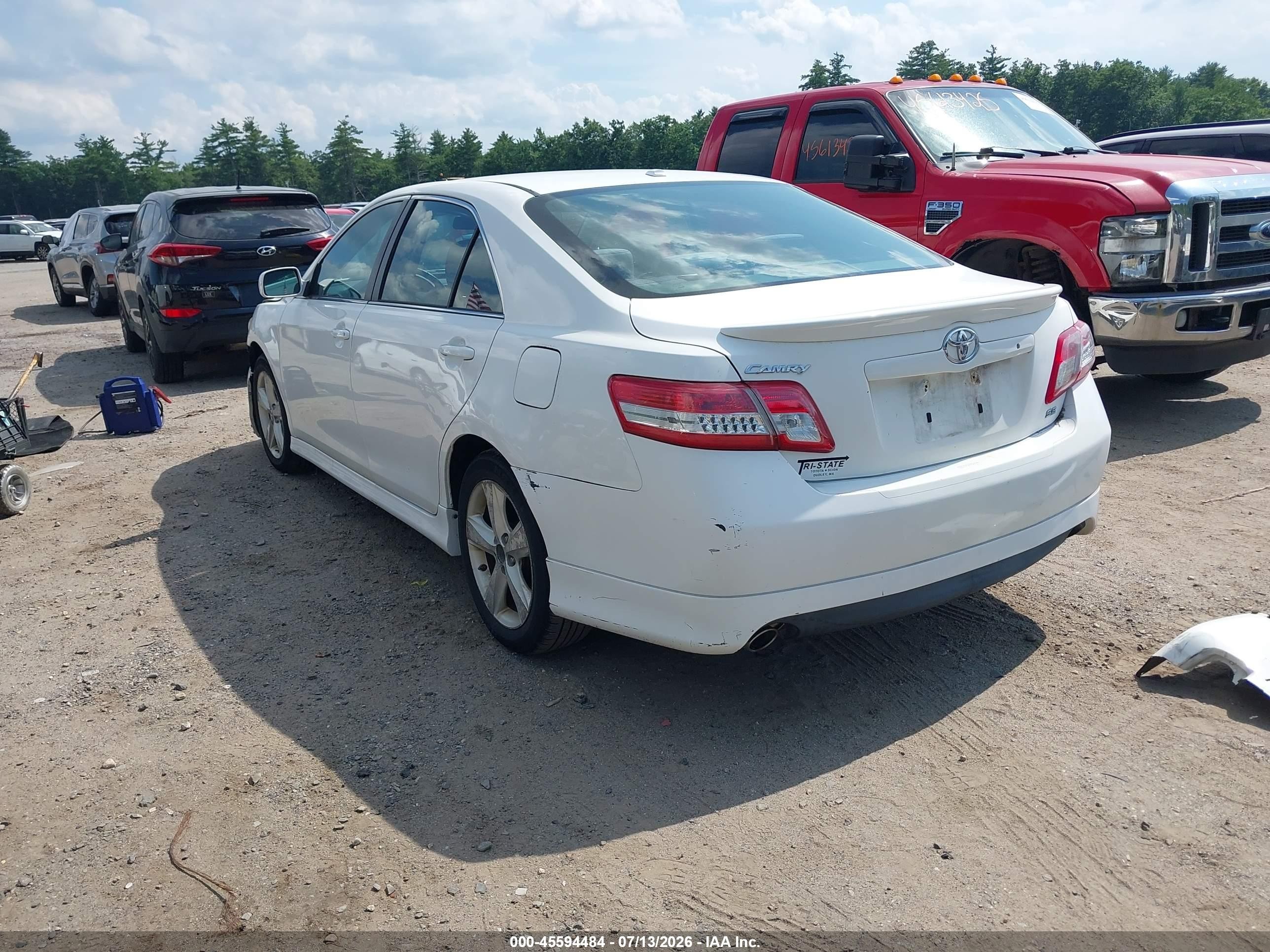 2011 Toyota Camry Se White vin: 4T1BF3EK5BU756904