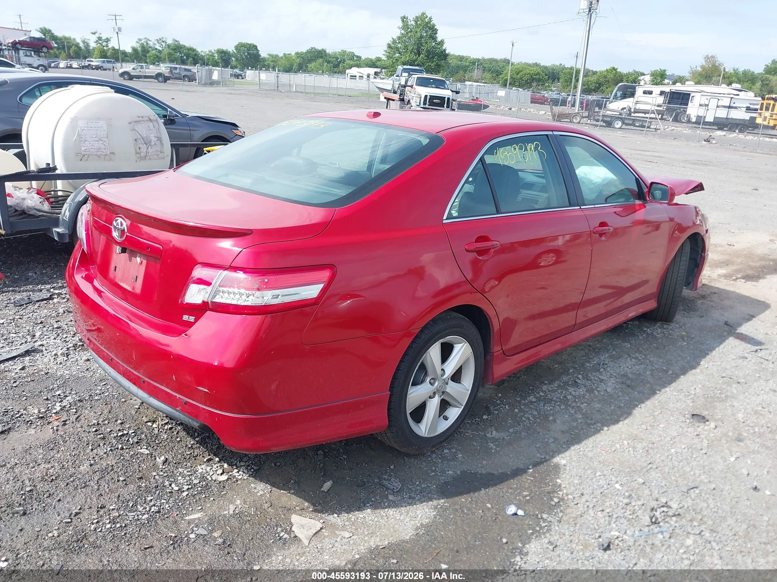 2010 Toyota Camry Se Red vin: 4T1BF3EK6AU056808