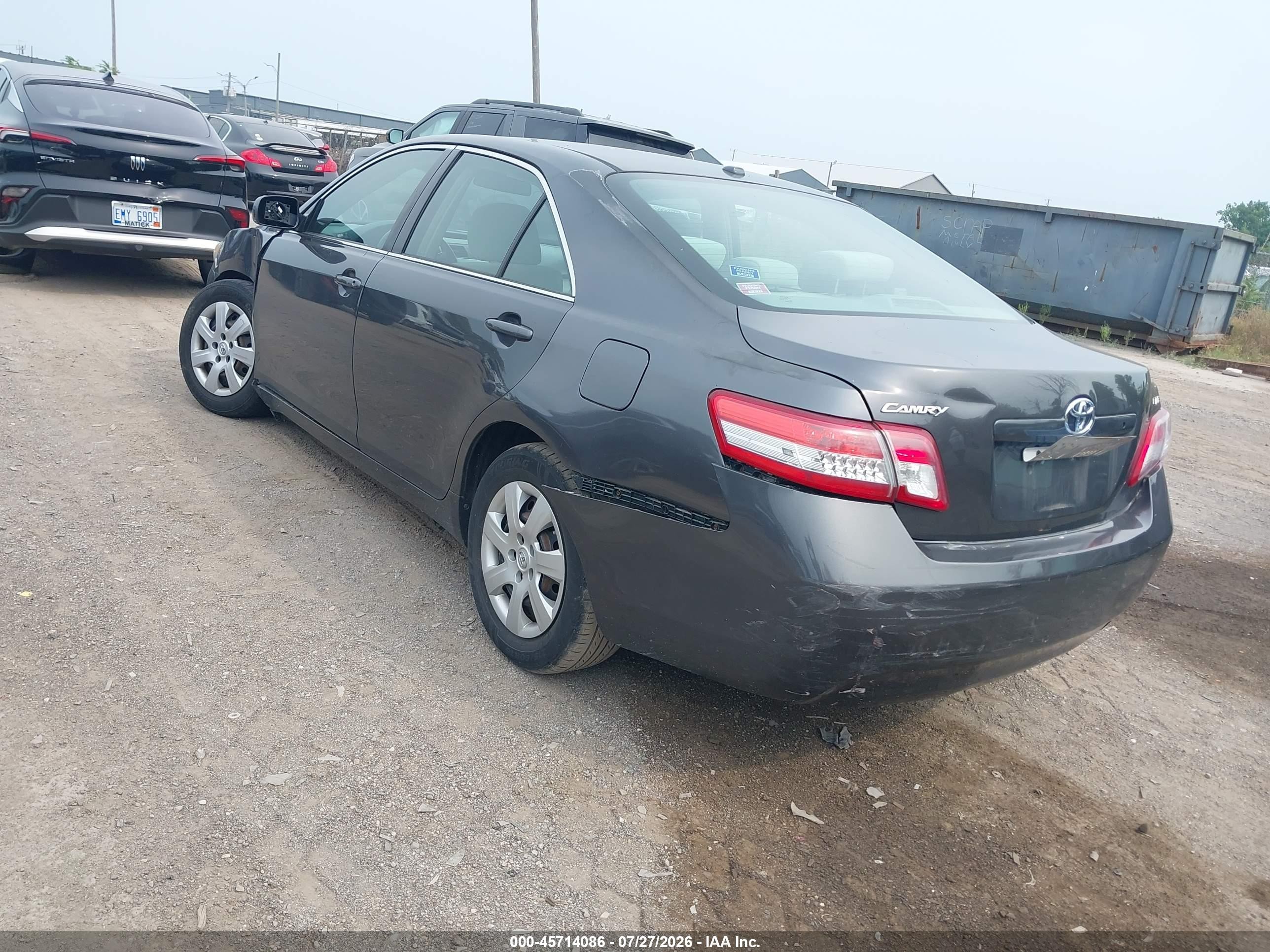 2011 Toyota Camry Le Серый vin: 4T1BF3EK6BU135722