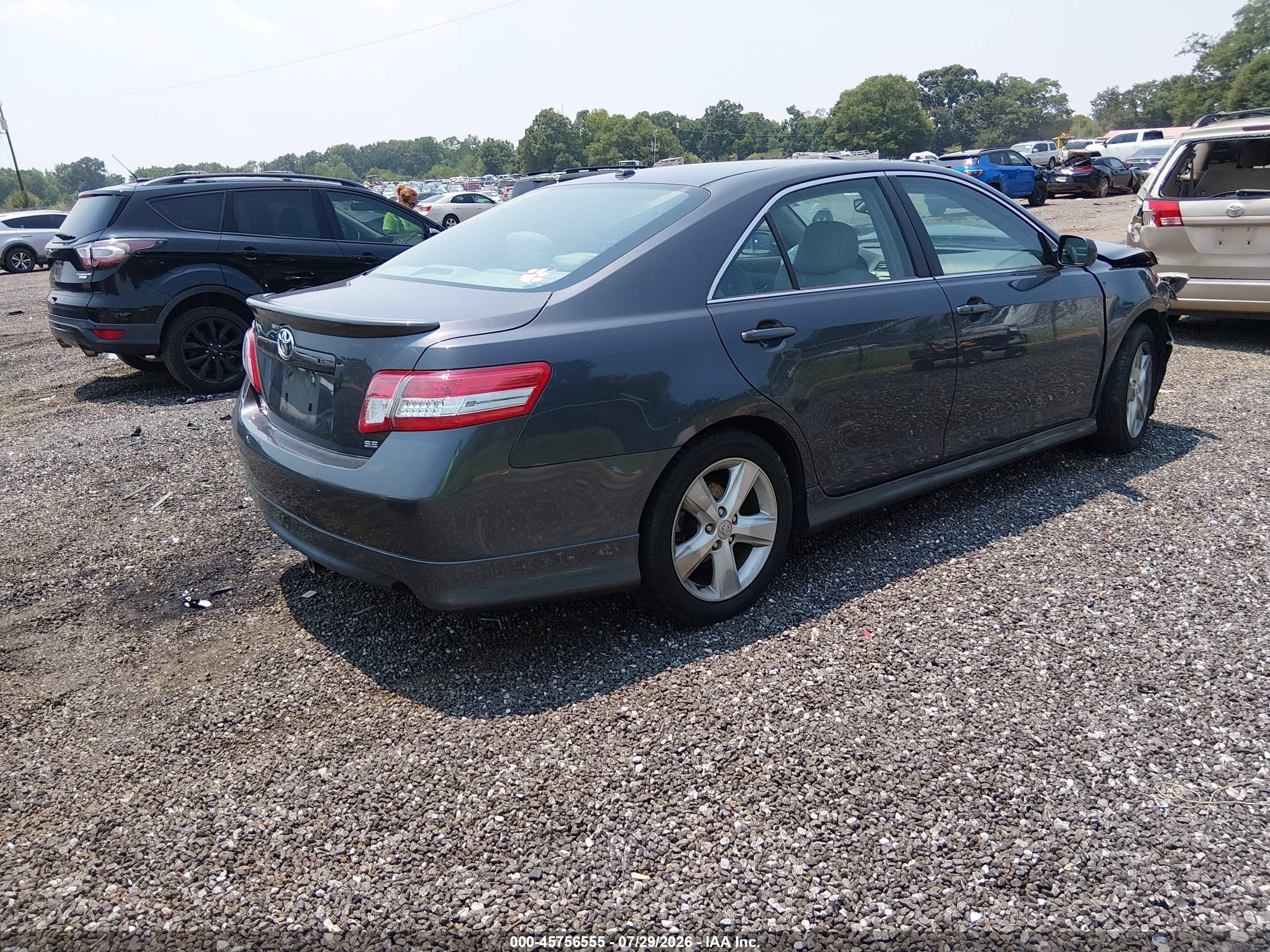 2011 Toyota Camry Se Gray vin: 4T1BF3EK6BU188386