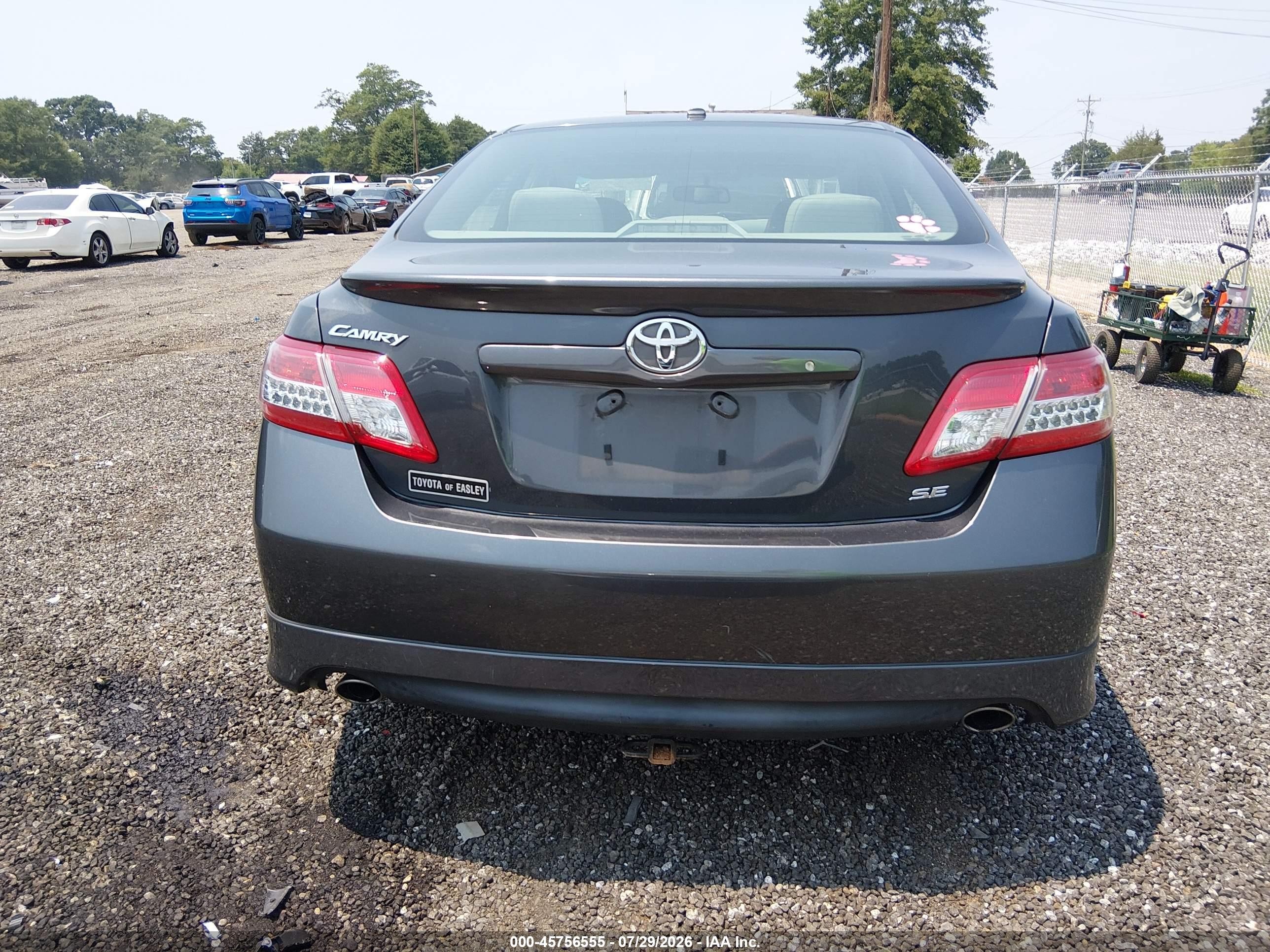 2011 Toyota Camry Se Gray vin: 4T1BF3EK6BU188386