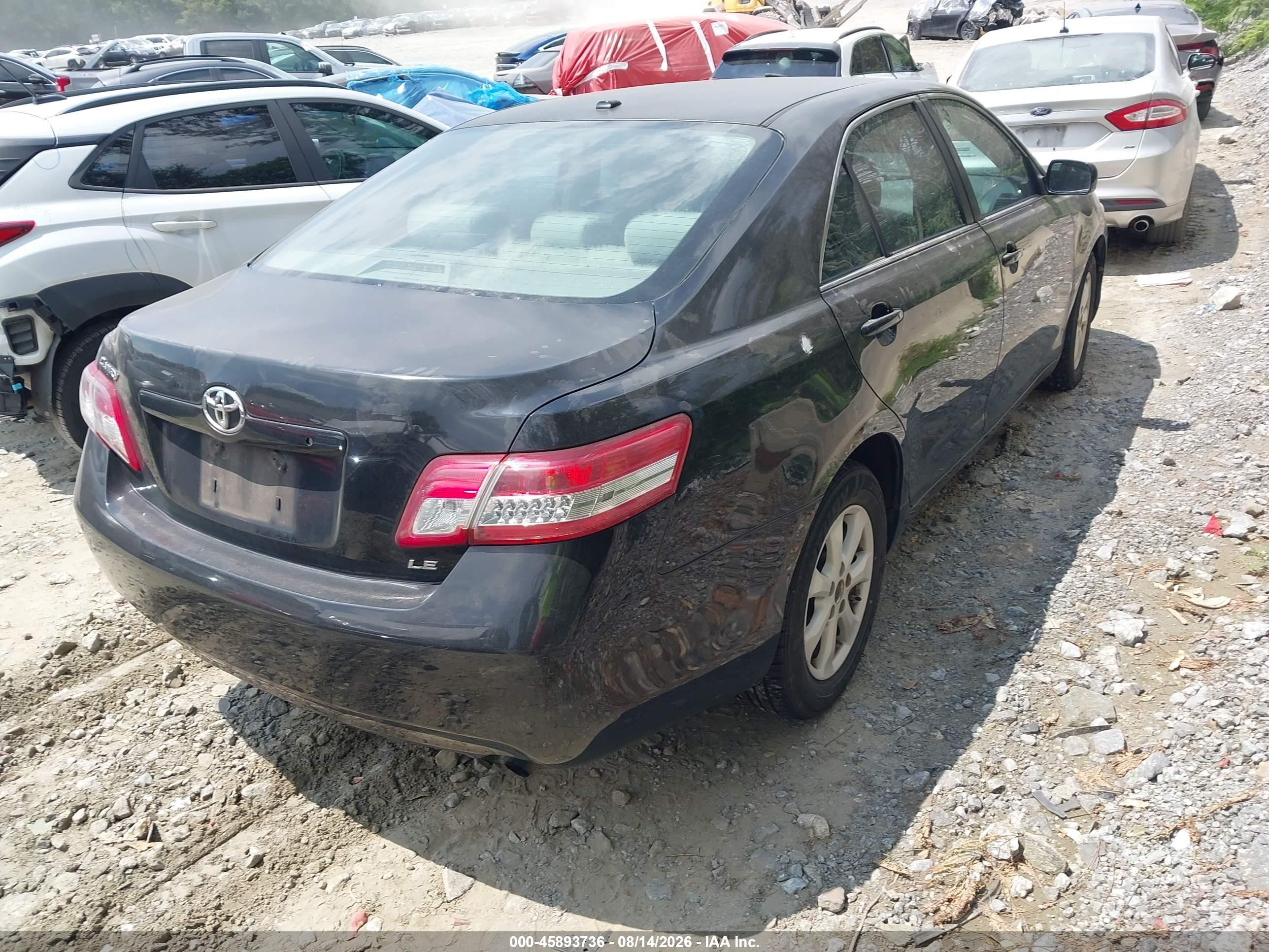 2011 Toyota Camry Le Black vin: 4T1BF3EK6BU208278
