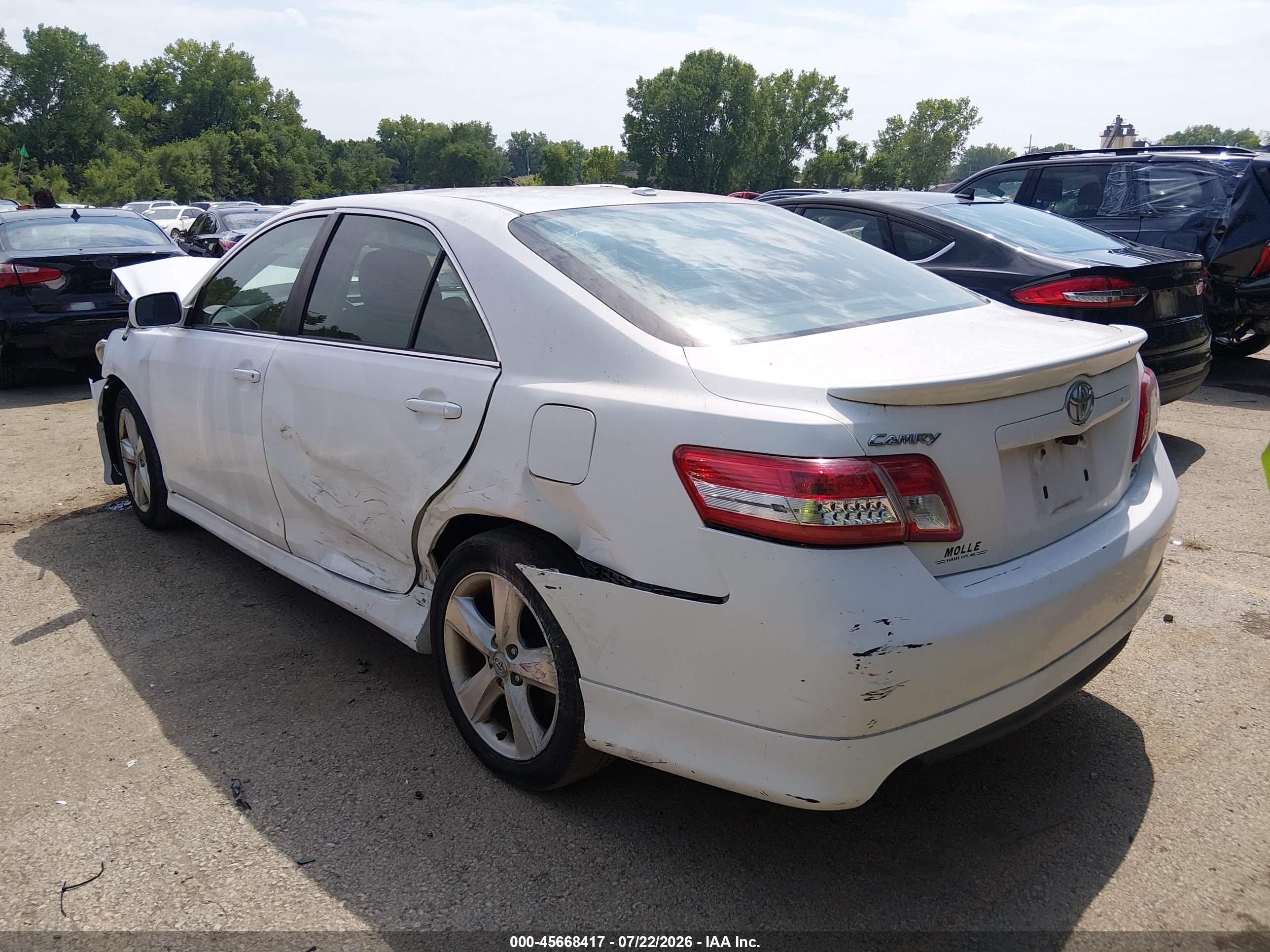 2011 Toyota Camry Se White vin: 4T1BF3EK6BU649845