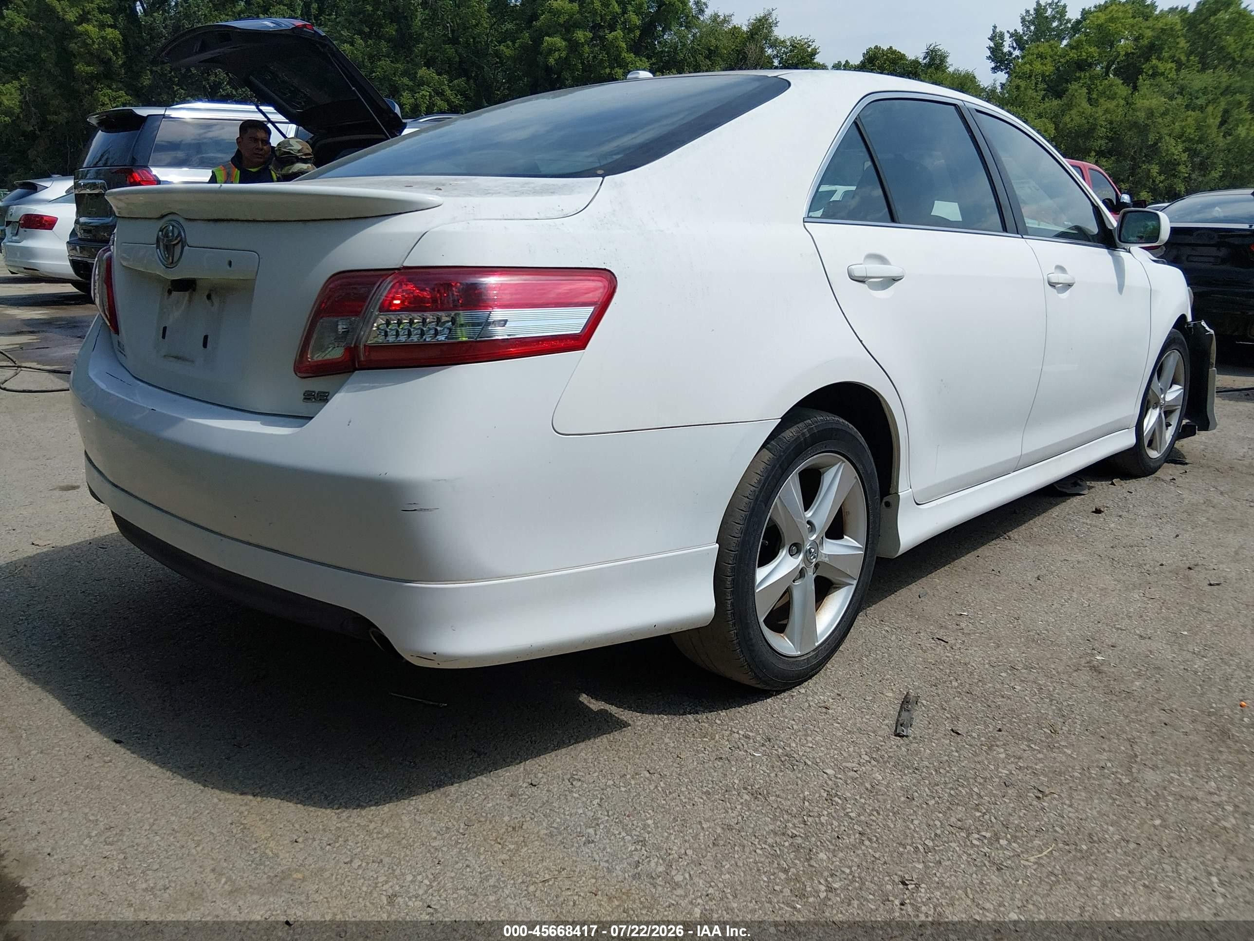 2011 Toyota Camry Se White vin: 4T1BF3EK6BU649845