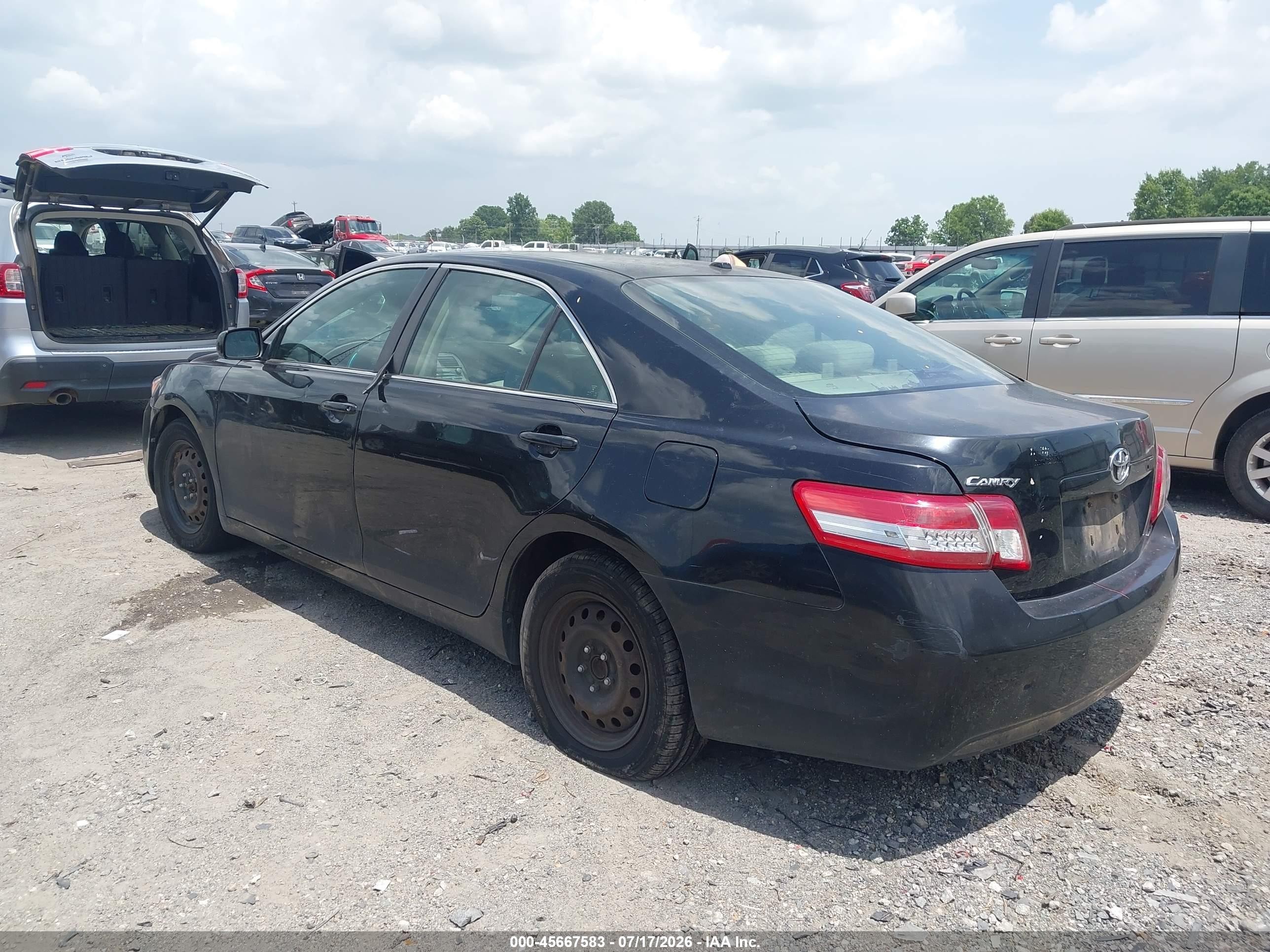 2011 Toyota Camry Le Black vin: 4T1BF3EK6BU765255