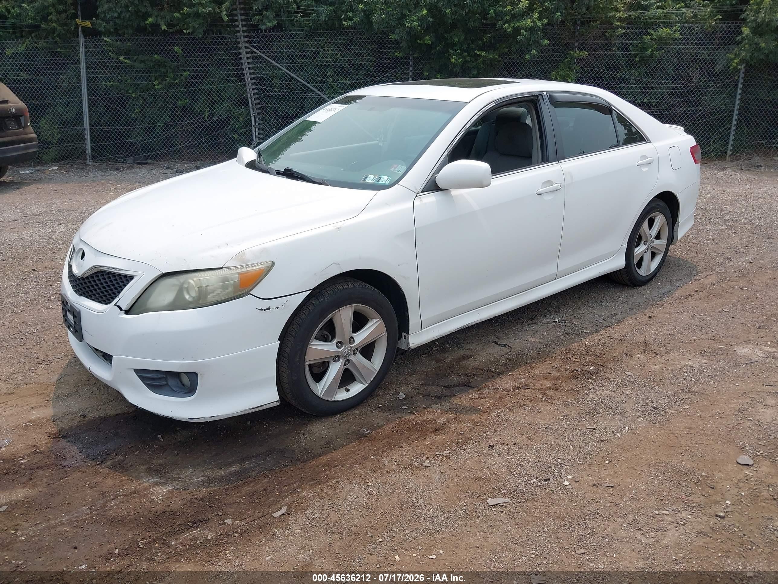 2011 Toyota Camry Se White vin: 4T1BF3EK6BU768589