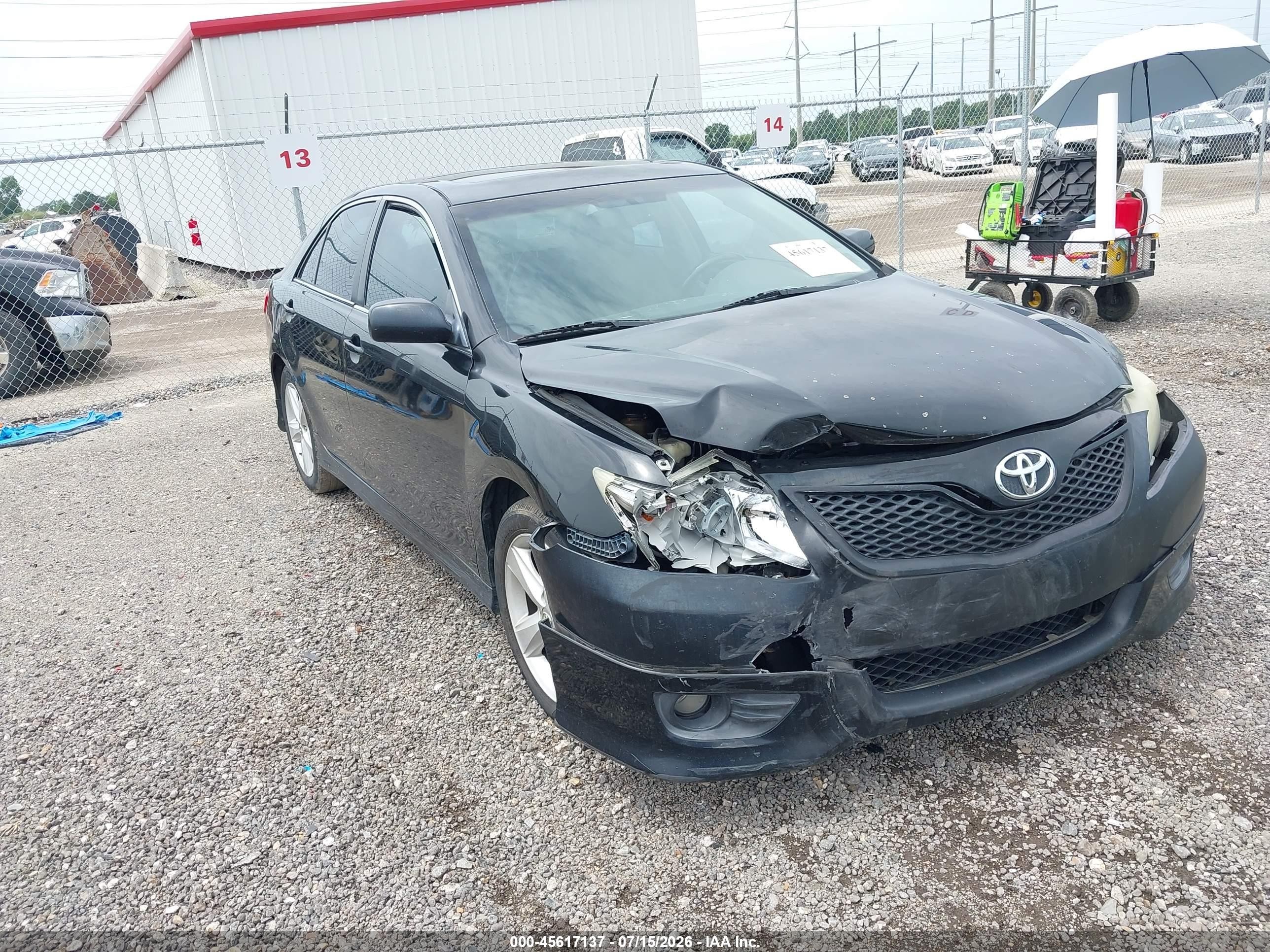 2010 Toyota Camry Se Black vin: 4T1BF3EK7AU006449