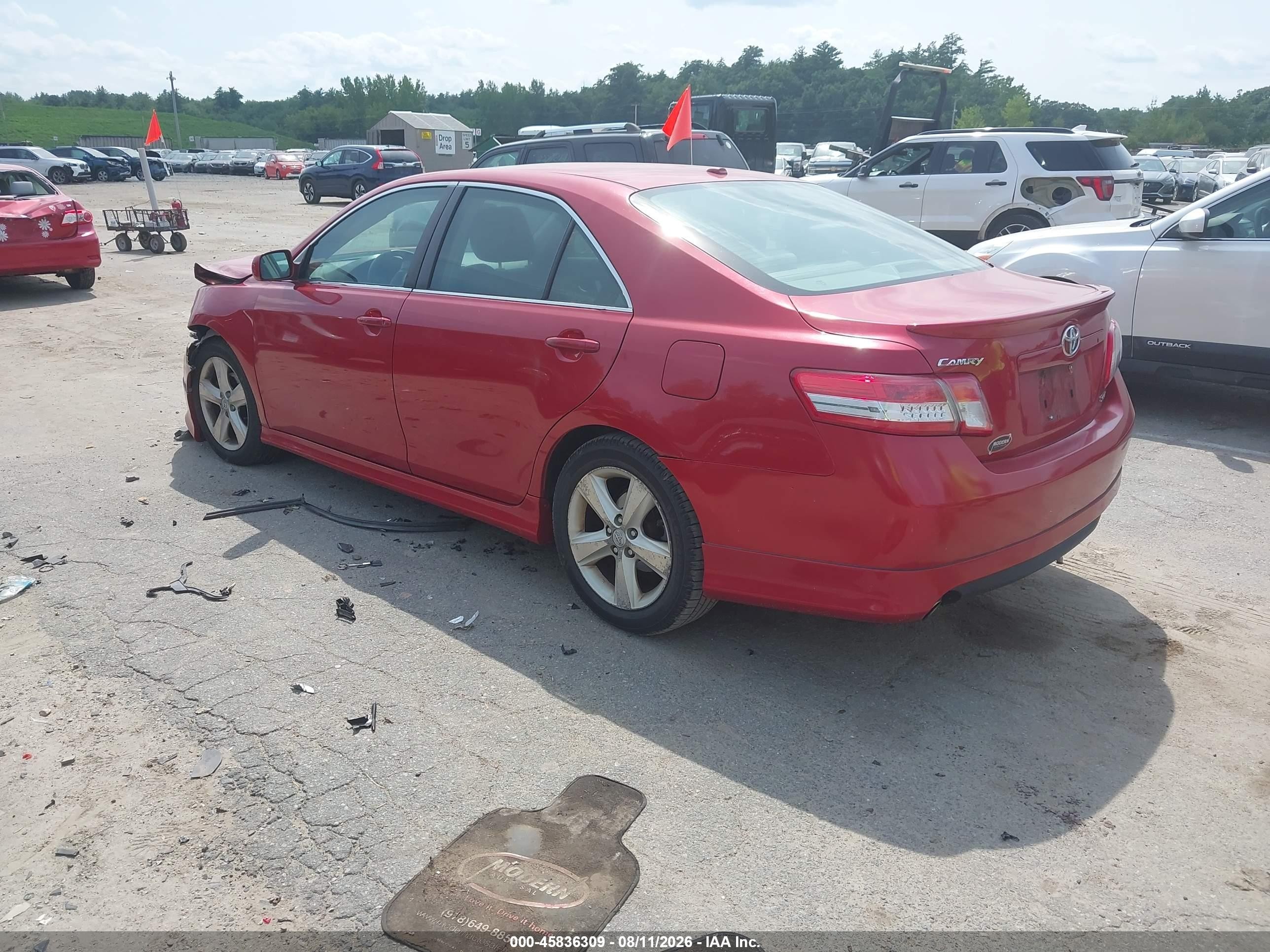 2010 Toyota Camry Se Red vin: 4T1BF3EK7AU042495