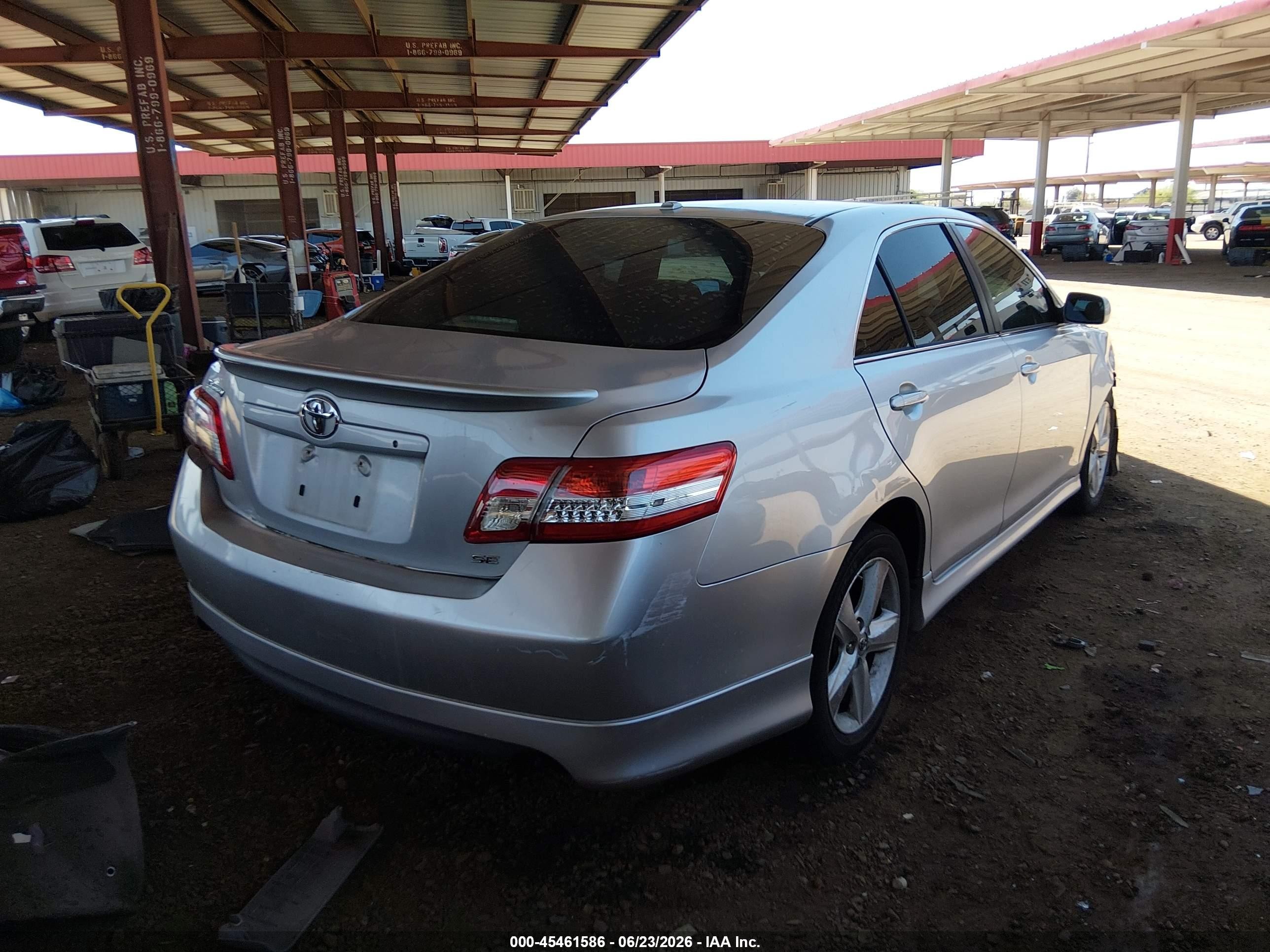 2010 Toyota Camry Se Silver vin: 4T1BF3EK7AU046448