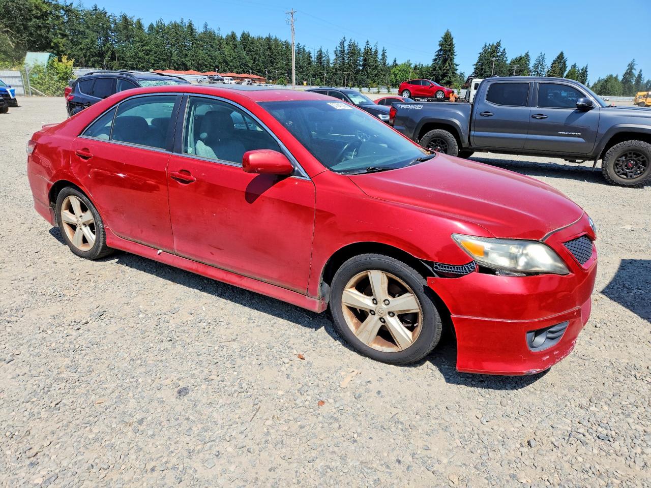 2010 Toyota Camry Se Red vin: 4T1BF3EK7AU071110