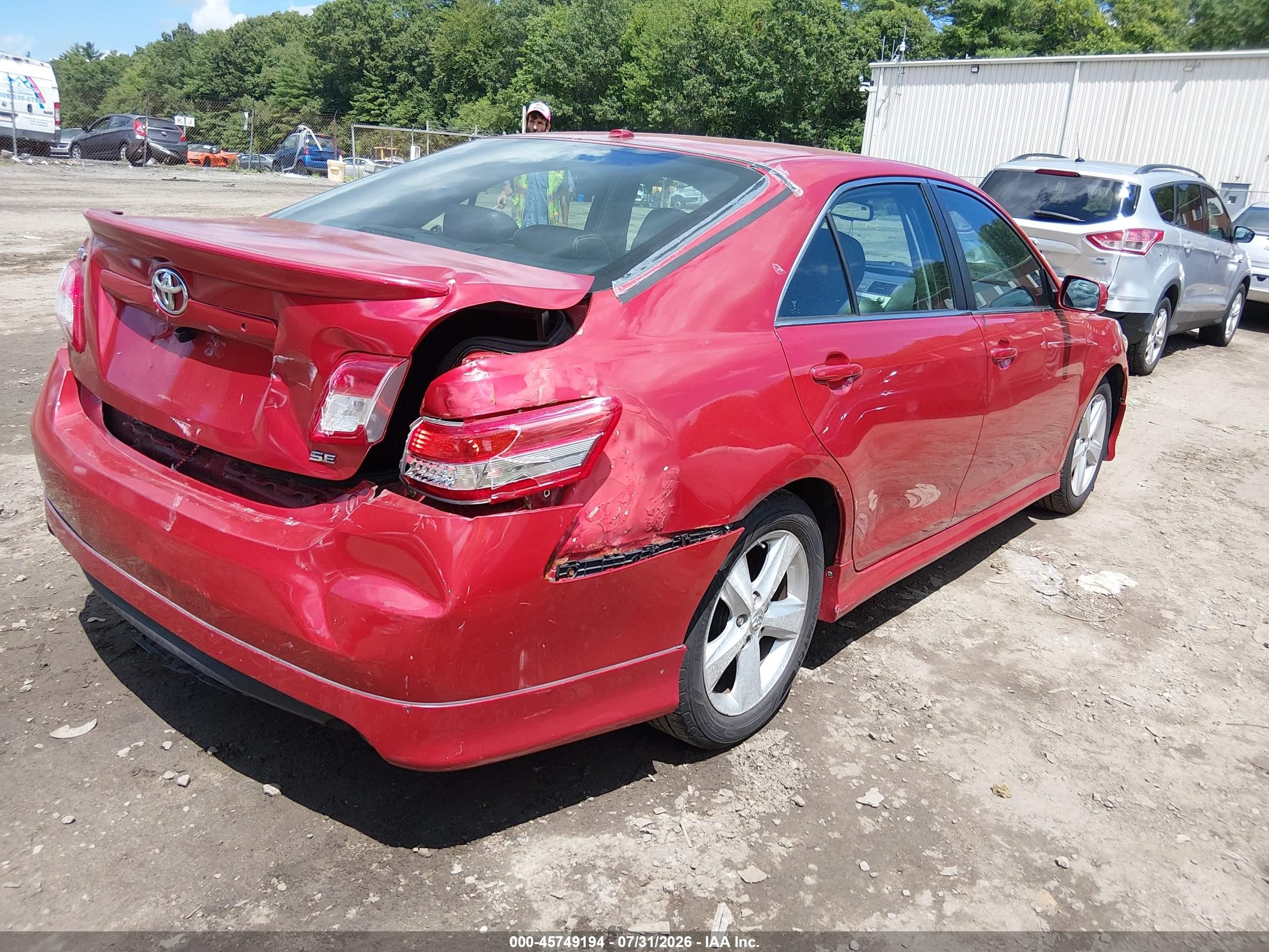 2011 Toyota Camry Se Красный vin: 4T1BF3EK7BU165523