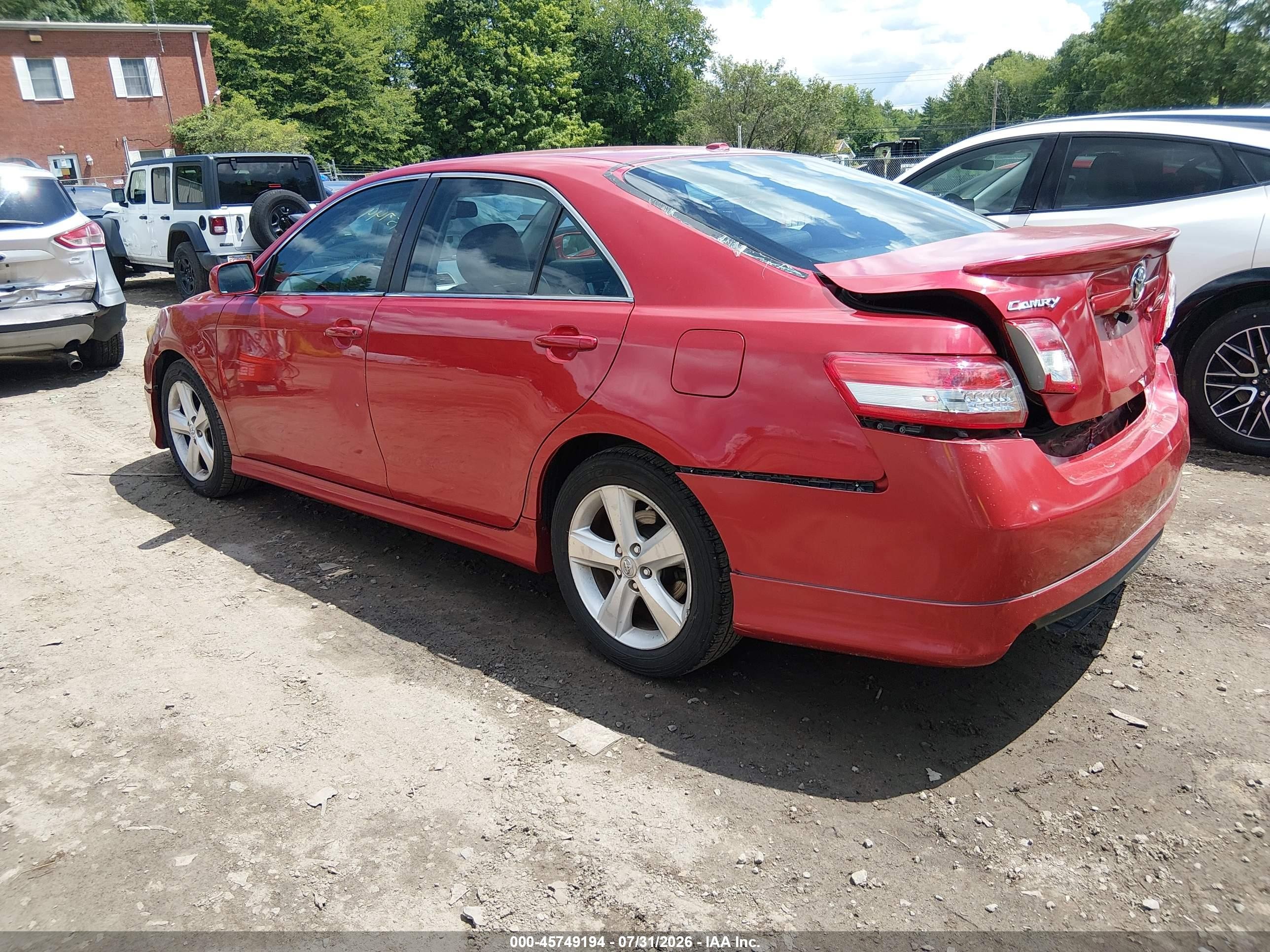 2011 Toyota Camry Se Красный vin: 4T1BF3EK7BU165523