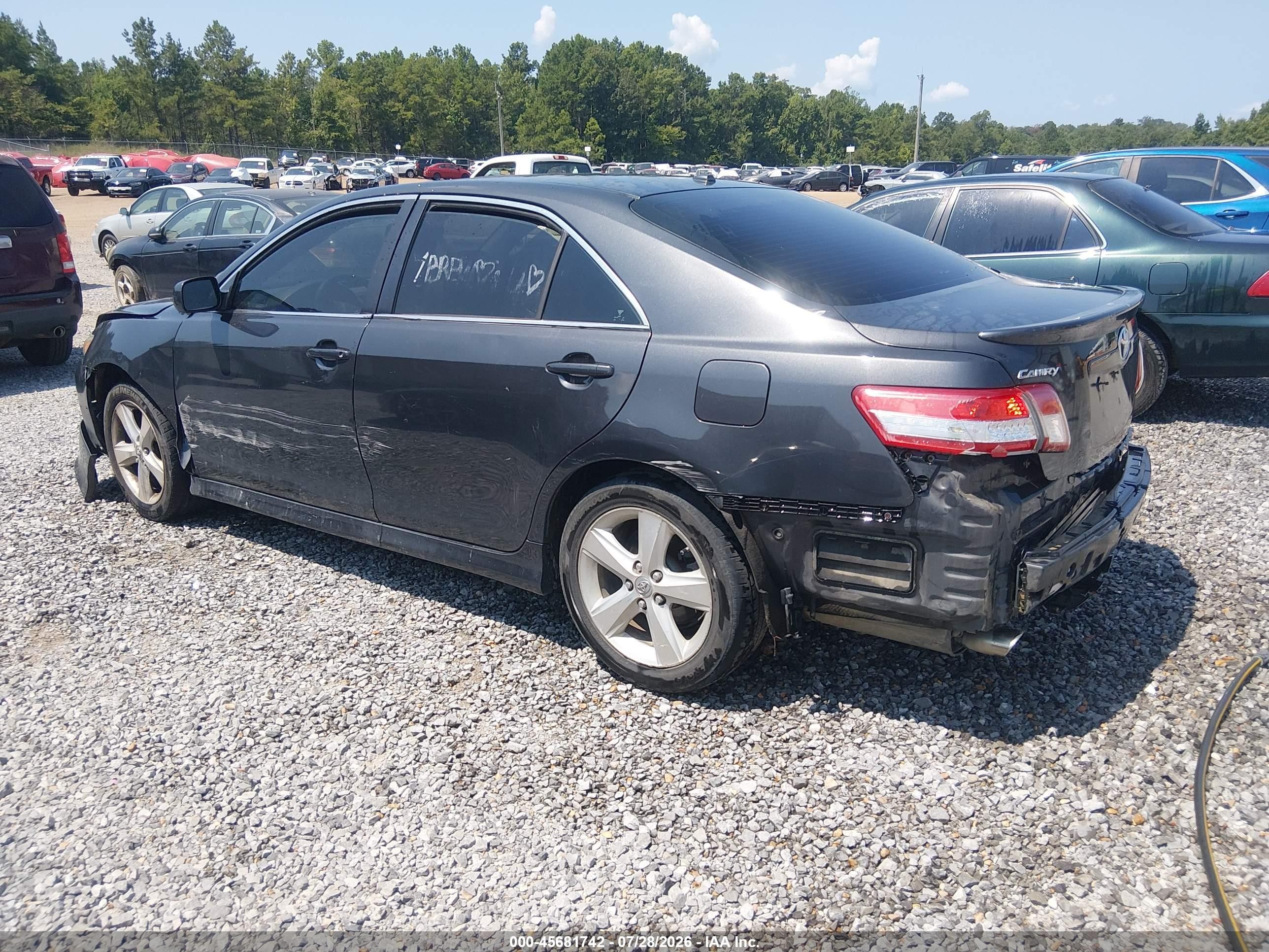 2011 Toyota Camry Se Black vin: 4T1BF3EK7BU189207