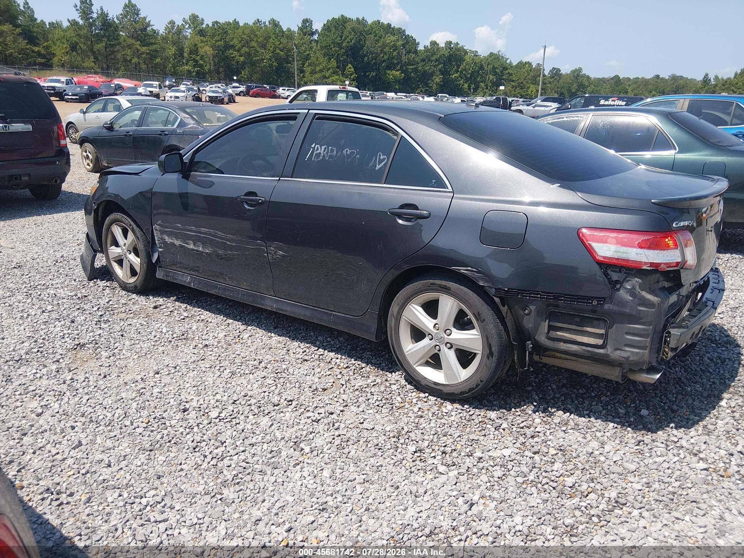 2011 Toyota Camry Se Black vin: 4T1BF3EK7BU189207