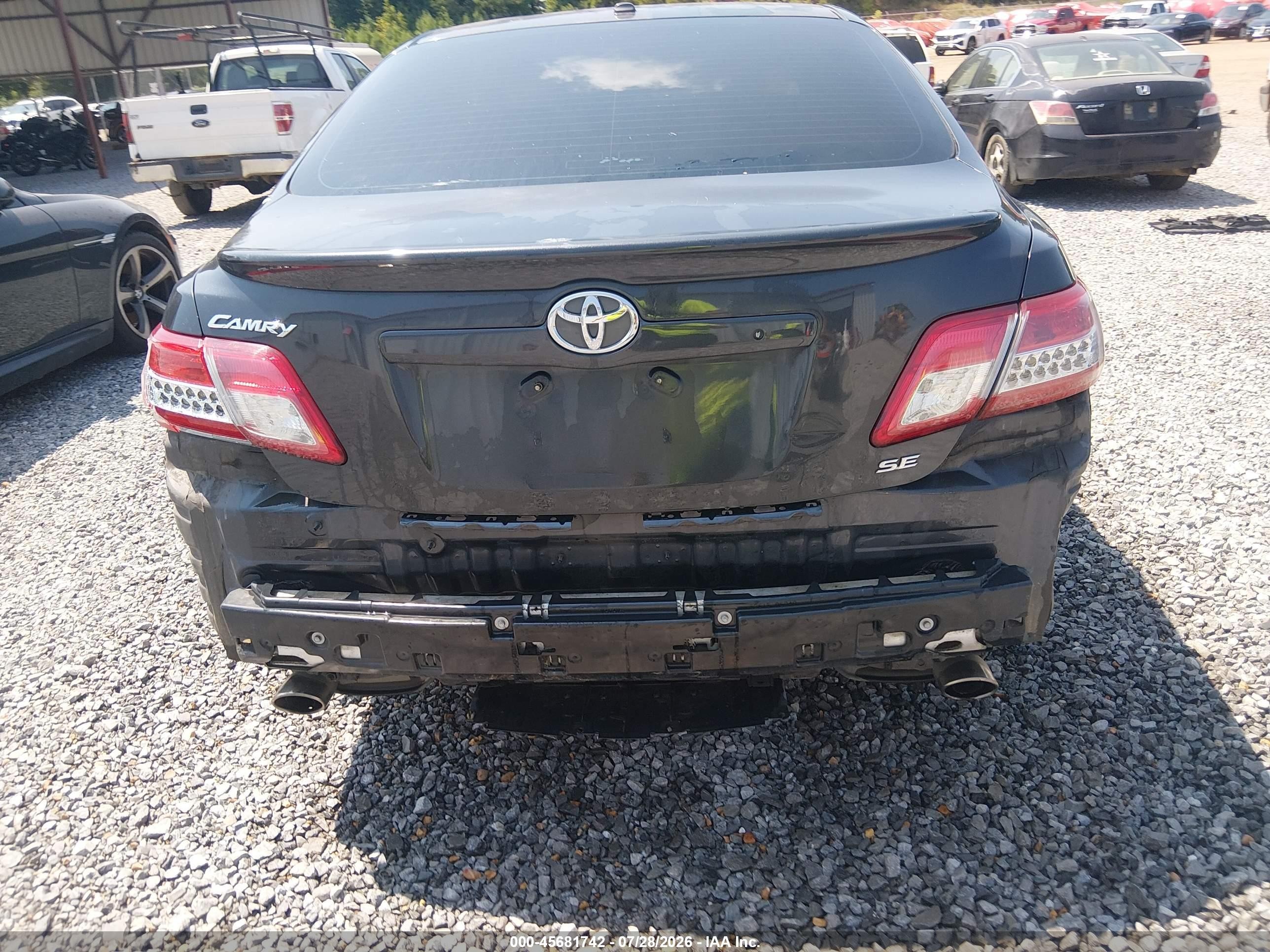 2011 Toyota Camry Se Black vin: 4T1BF3EK7BU189207