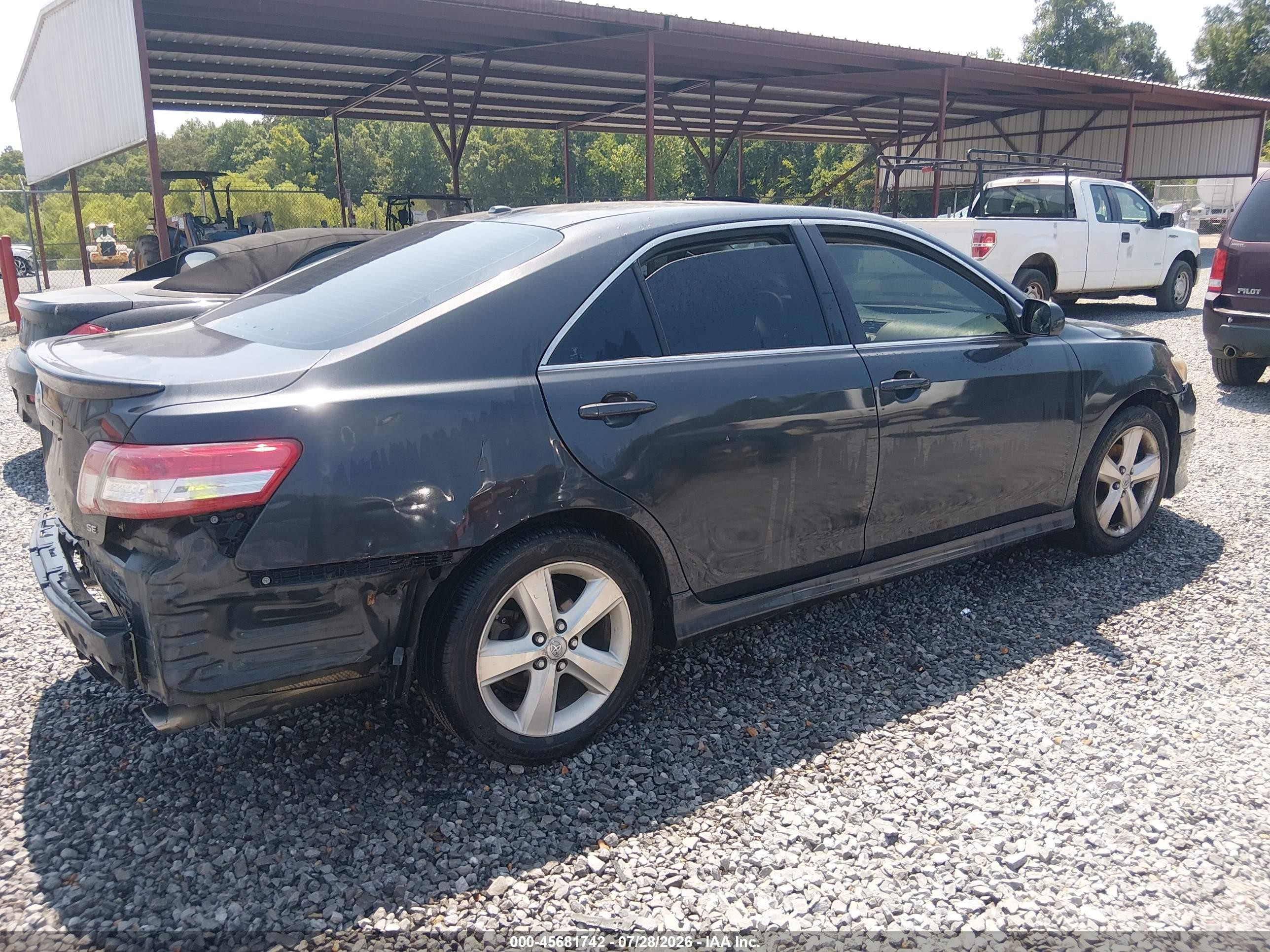 2011 Toyota Camry Se Black vin: 4T1BF3EK7BU189207