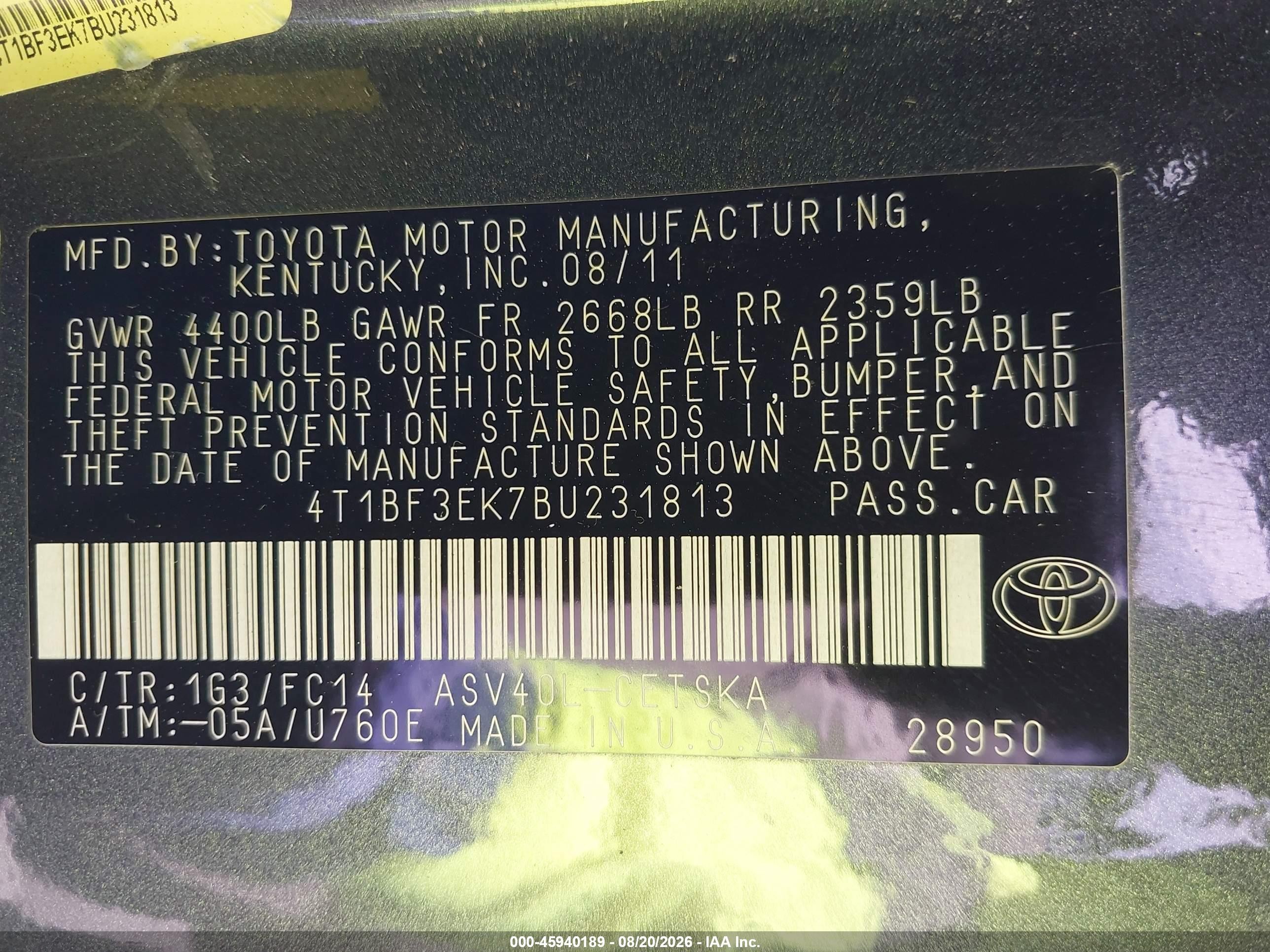 2011 Toyota Camry Se Gray vin: 4T1BF3EK7BU231813