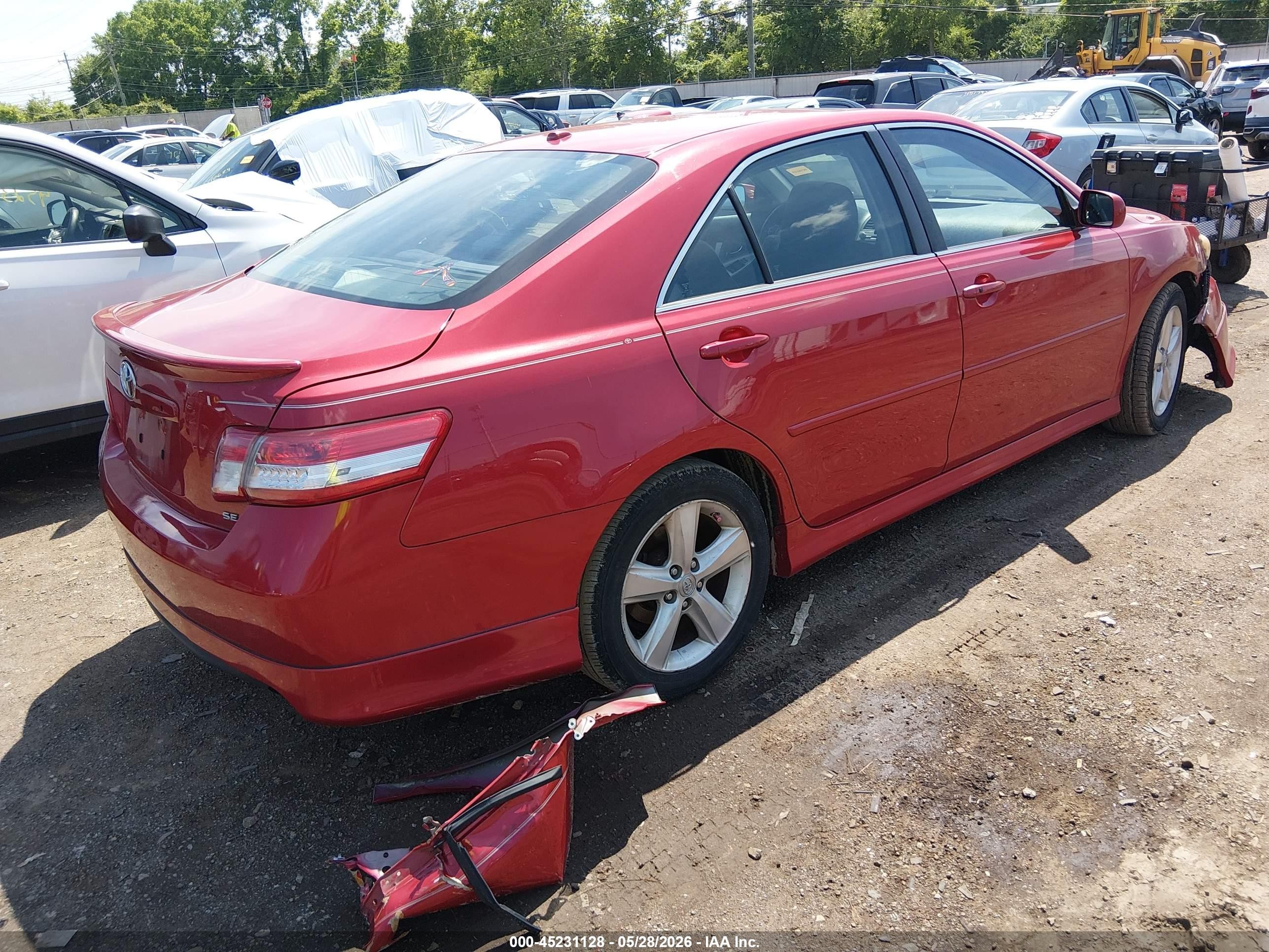 2011 Toyota Camry Se Burgundy vin: 4T1BF3EK7BU642726