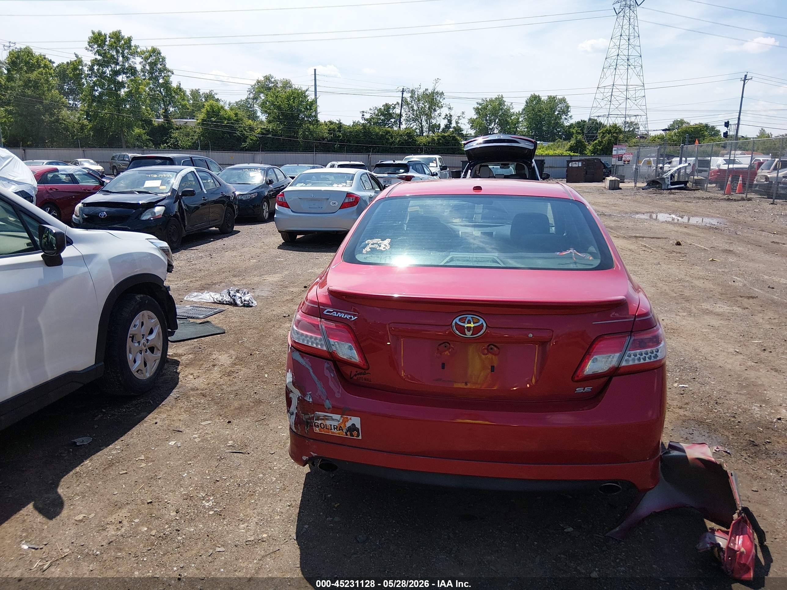 2011 Toyota Camry Se Burgundy vin: 4T1BF3EK7BU642726
