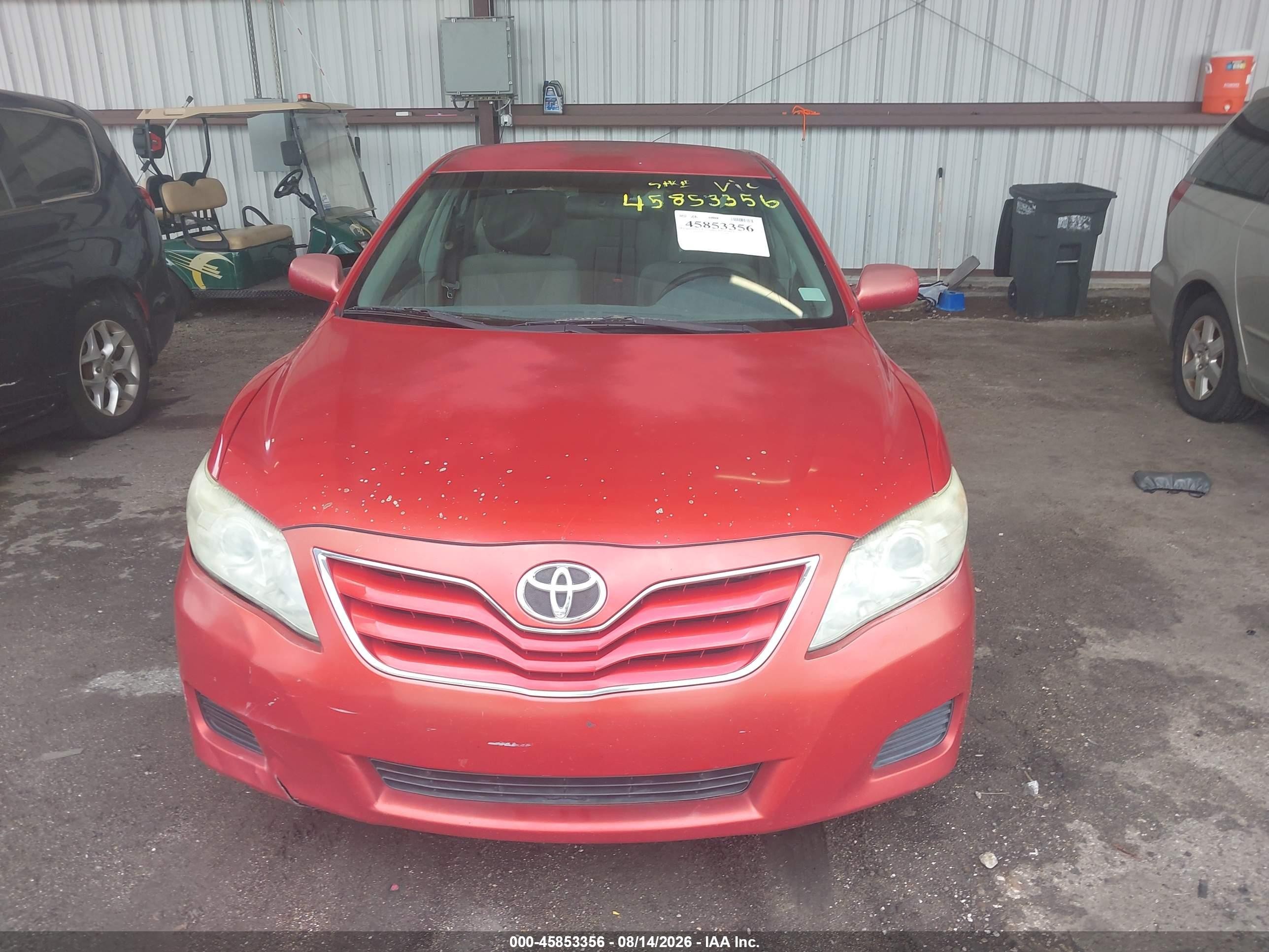 2011 Toyota Camry Le Red vin: 4T1BF3EK7BU691263