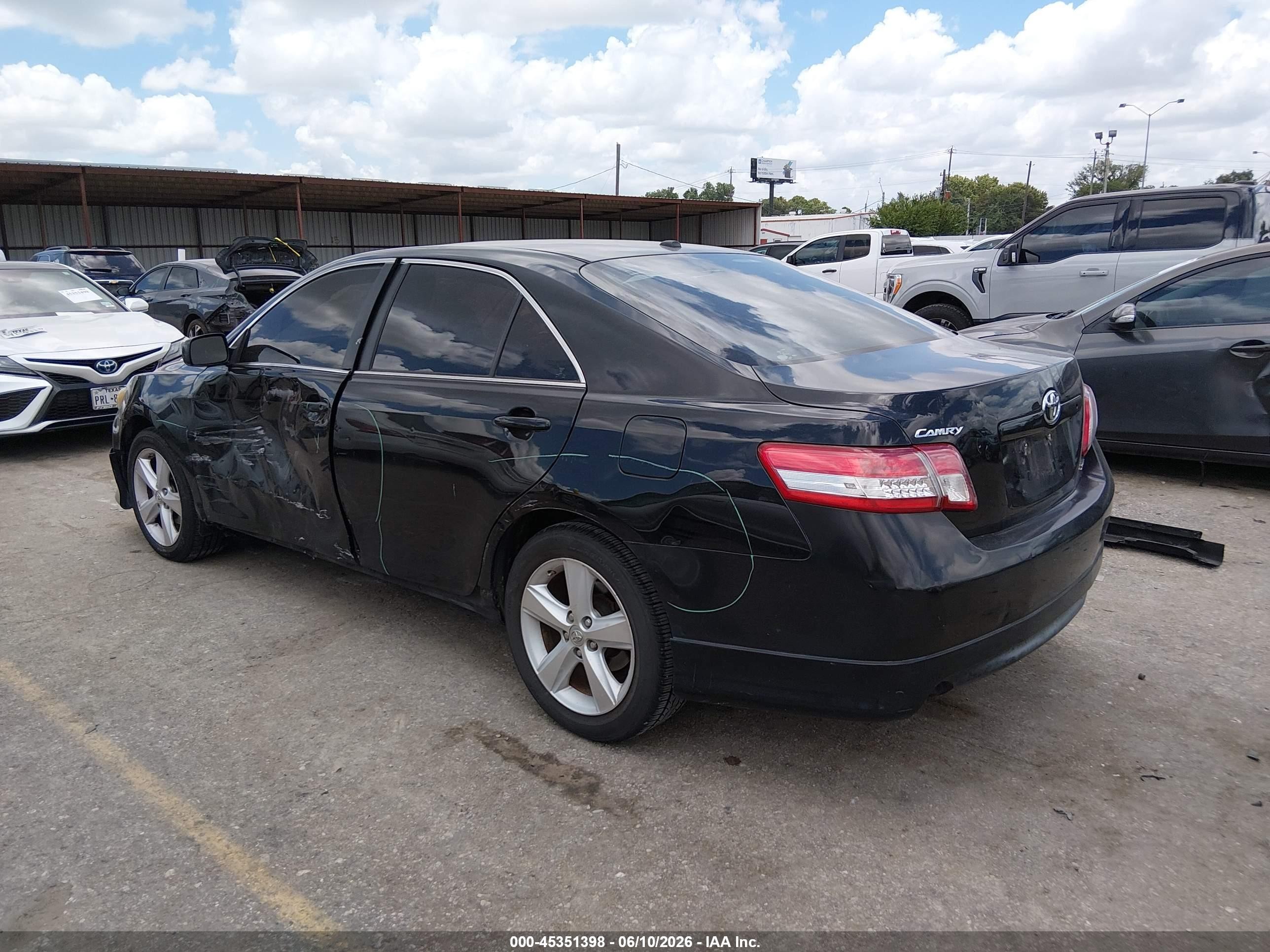 2010 Toyota Camry Se Black vin: 4T1BF3EK8AU015922