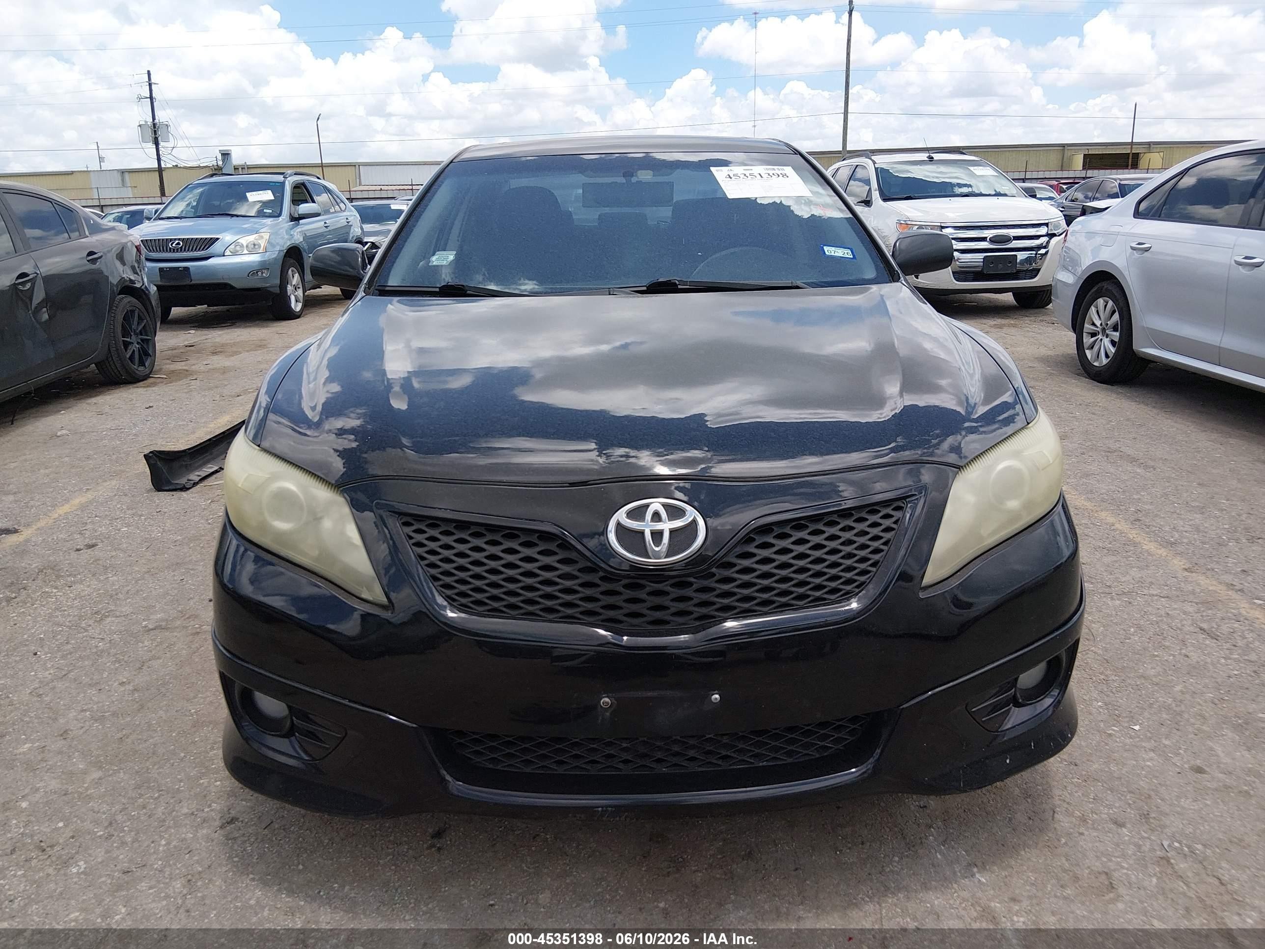 2010 Toyota Camry Se Black vin: 4T1BF3EK8AU015922