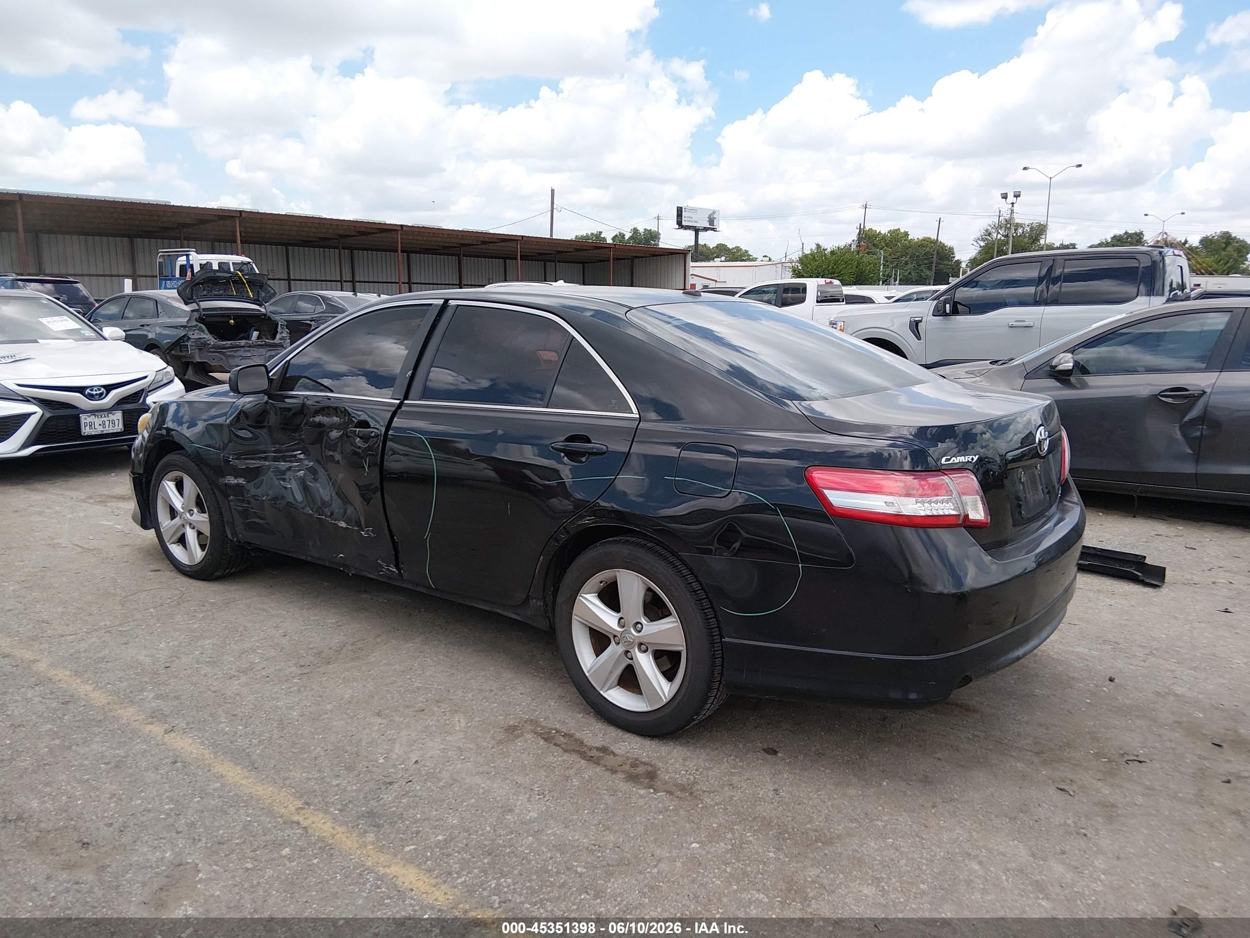 2010 Toyota Camry Se Black vin: 4T1BF3EK8AU015922