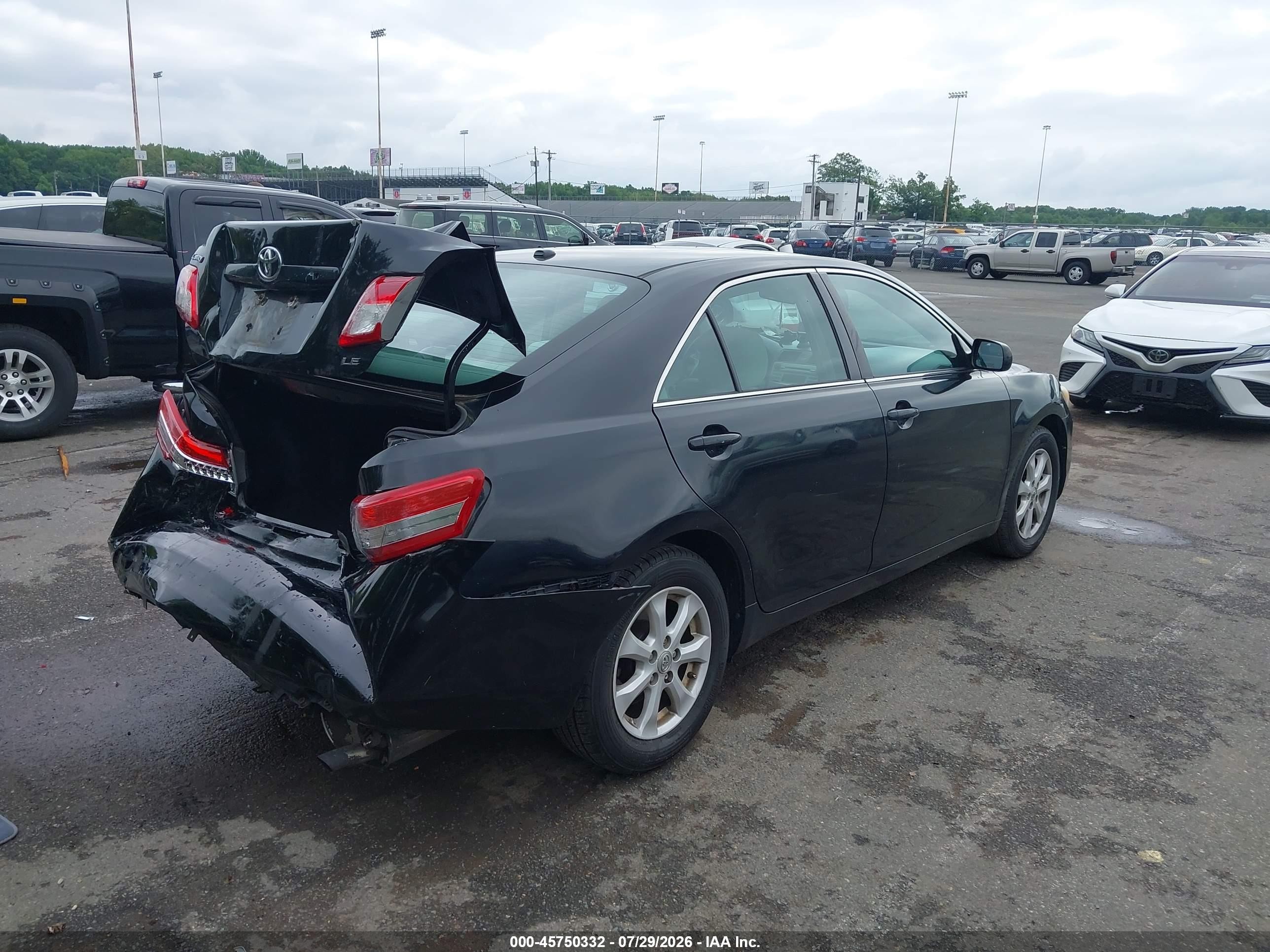 2011 Toyota Camry Le Black vin: 4T1BF3EK8BU118484