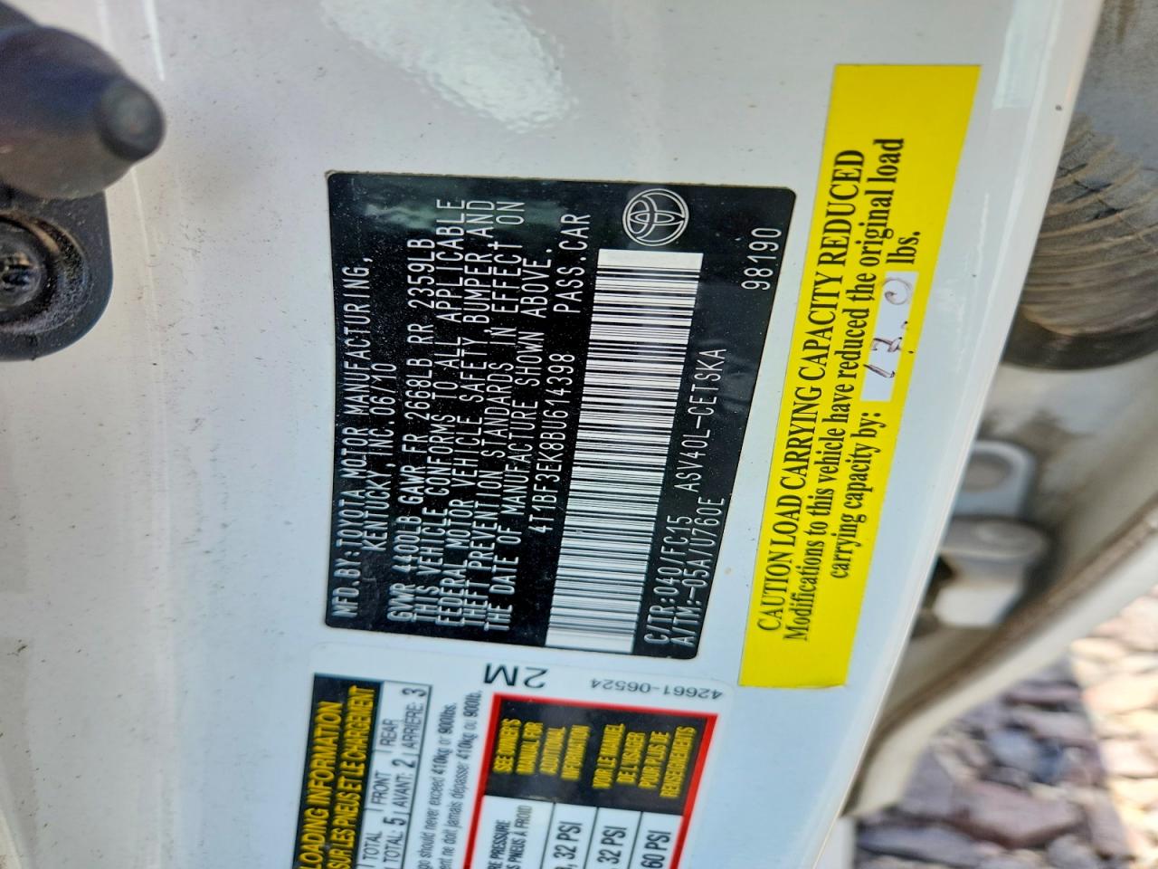 2011 Toyota Camry Se White vin: 4T1BF3EK8BU614398