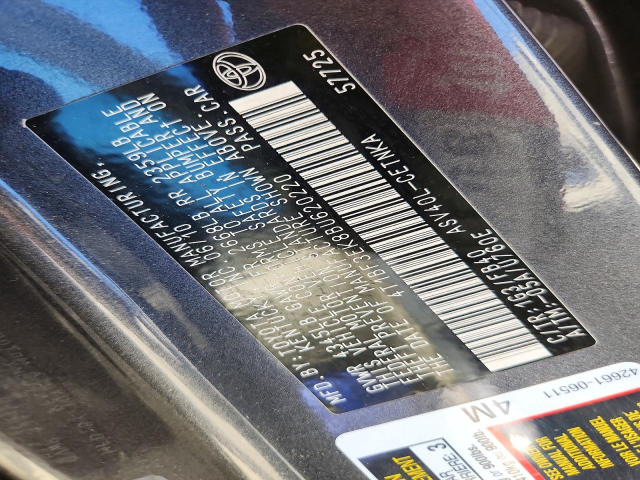 2011 Toyota Camry Le Charcoal vin: 4T1BF3EK8BU620220