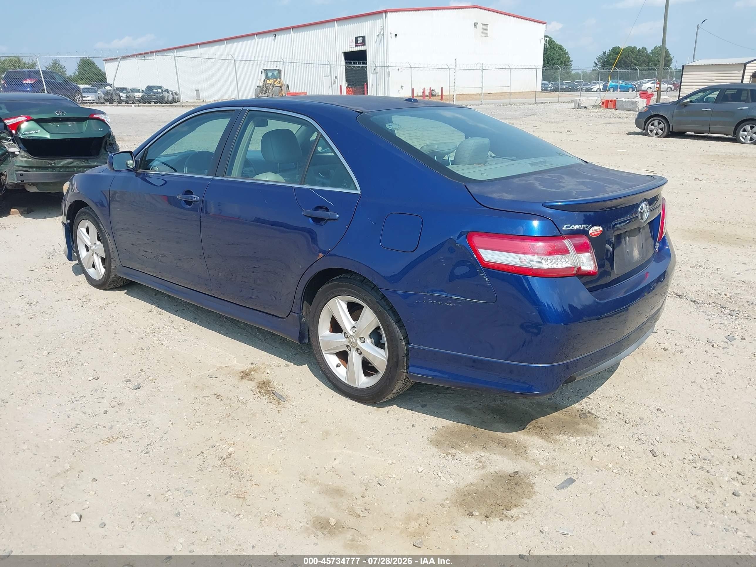 2011 Toyota Camry Se Blue vin: 4T1BF3EK8BU651497
