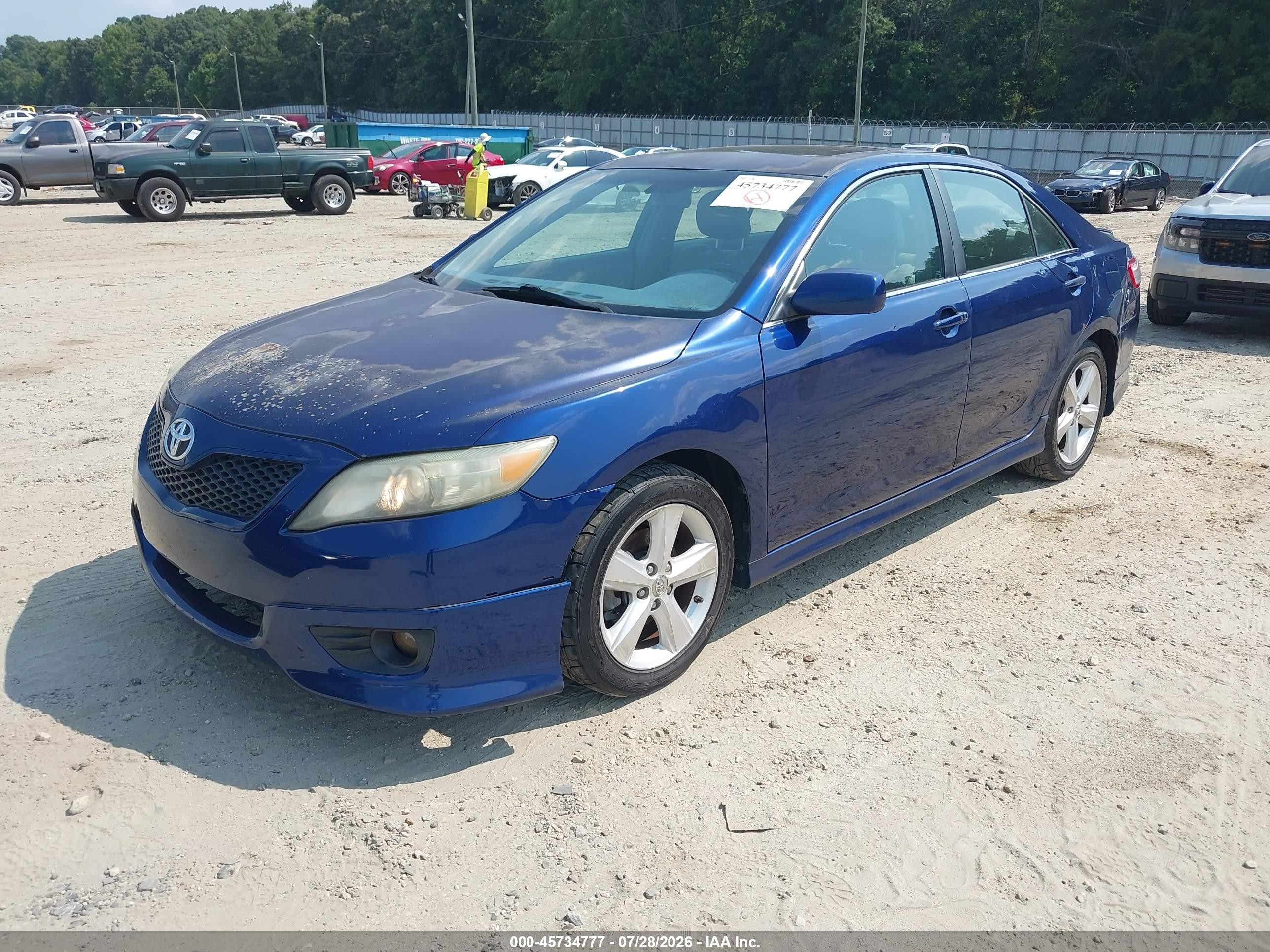 2011 Toyota Camry Se Blue vin: 4T1BF3EK8BU651497