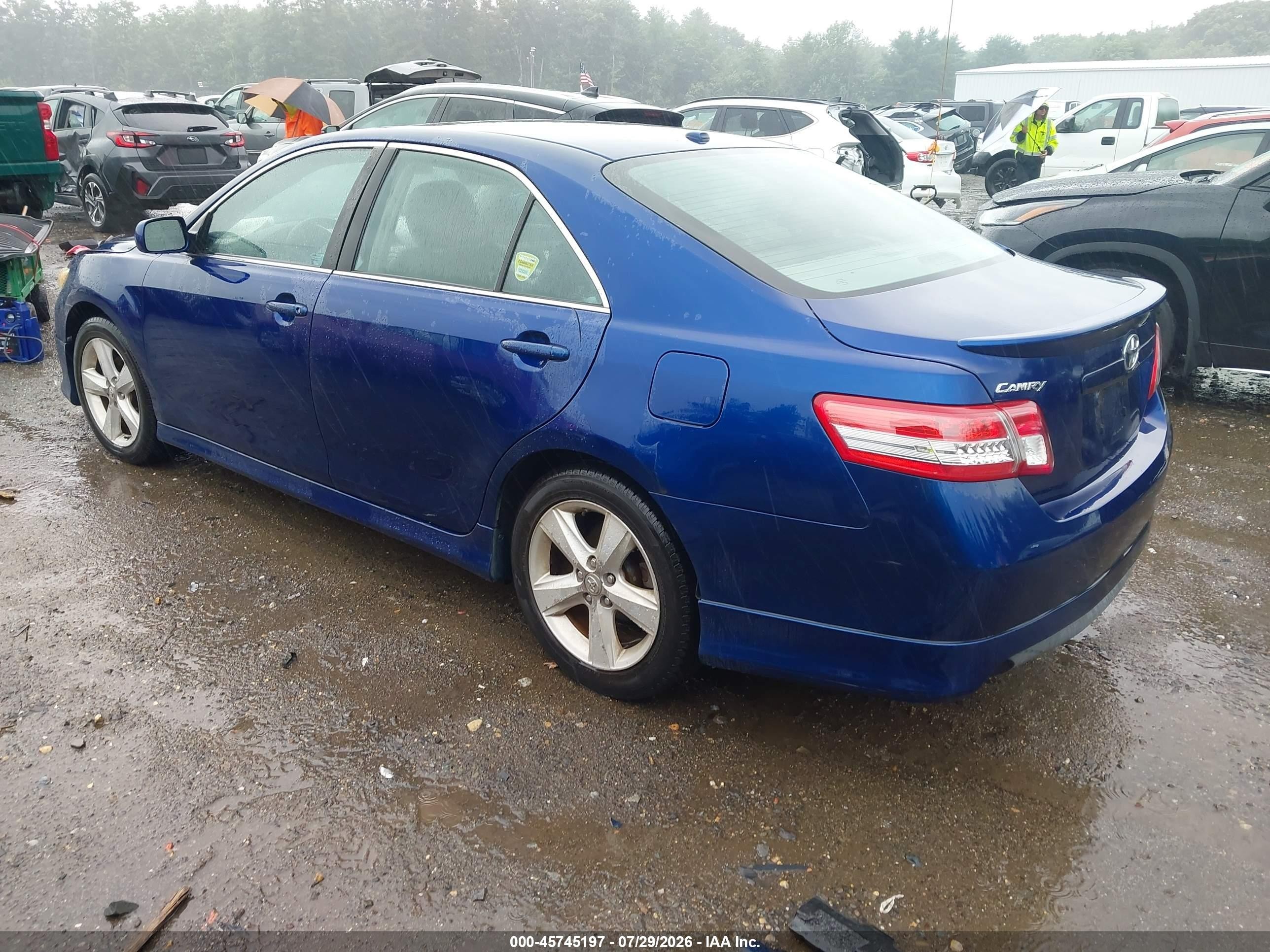 2011 Toyota Camry Se Blue vin: 4T1BF3EK8BU753706