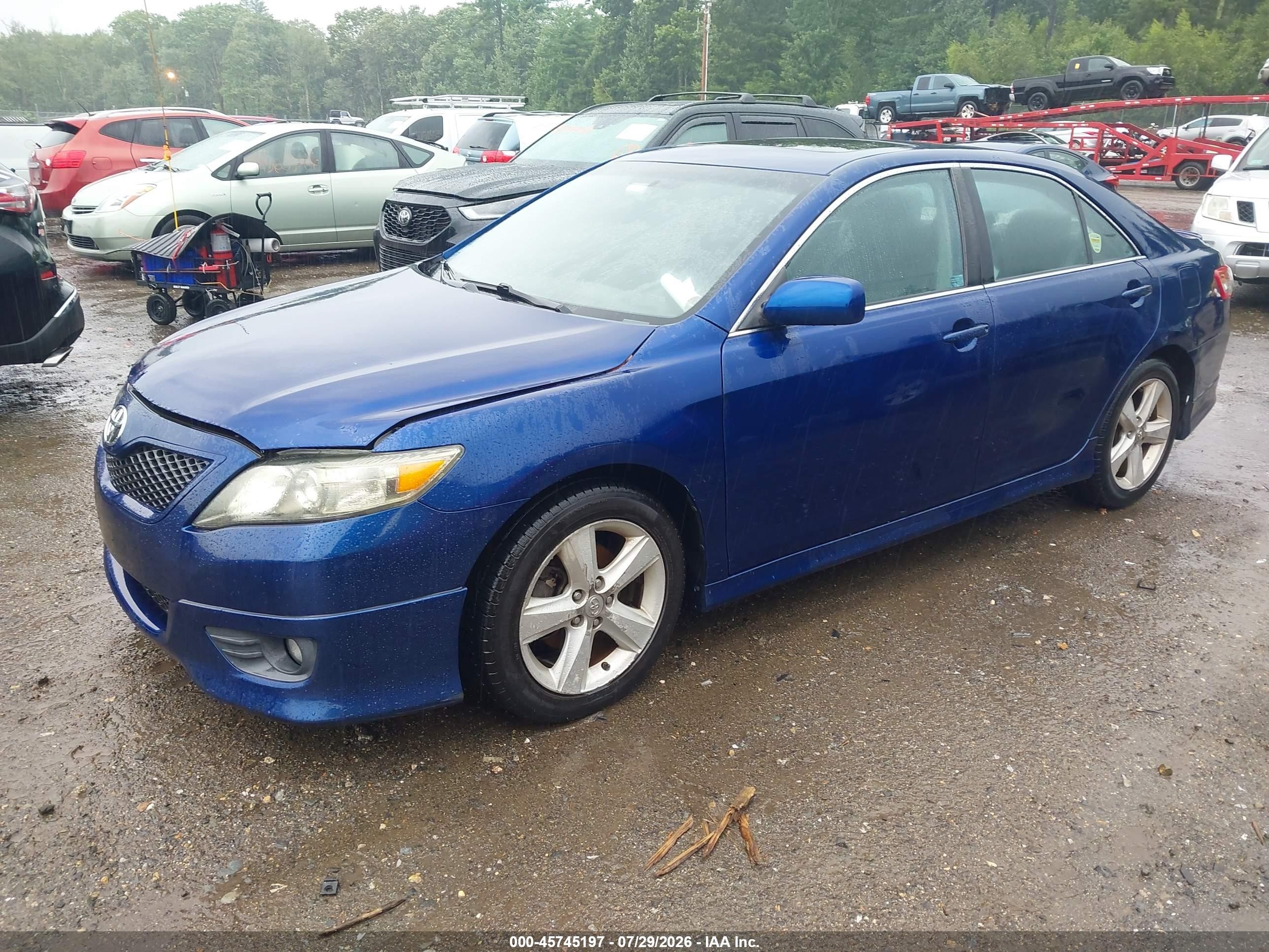 2011 Toyota Camry Se Blue vin: 4T1BF3EK8BU753706