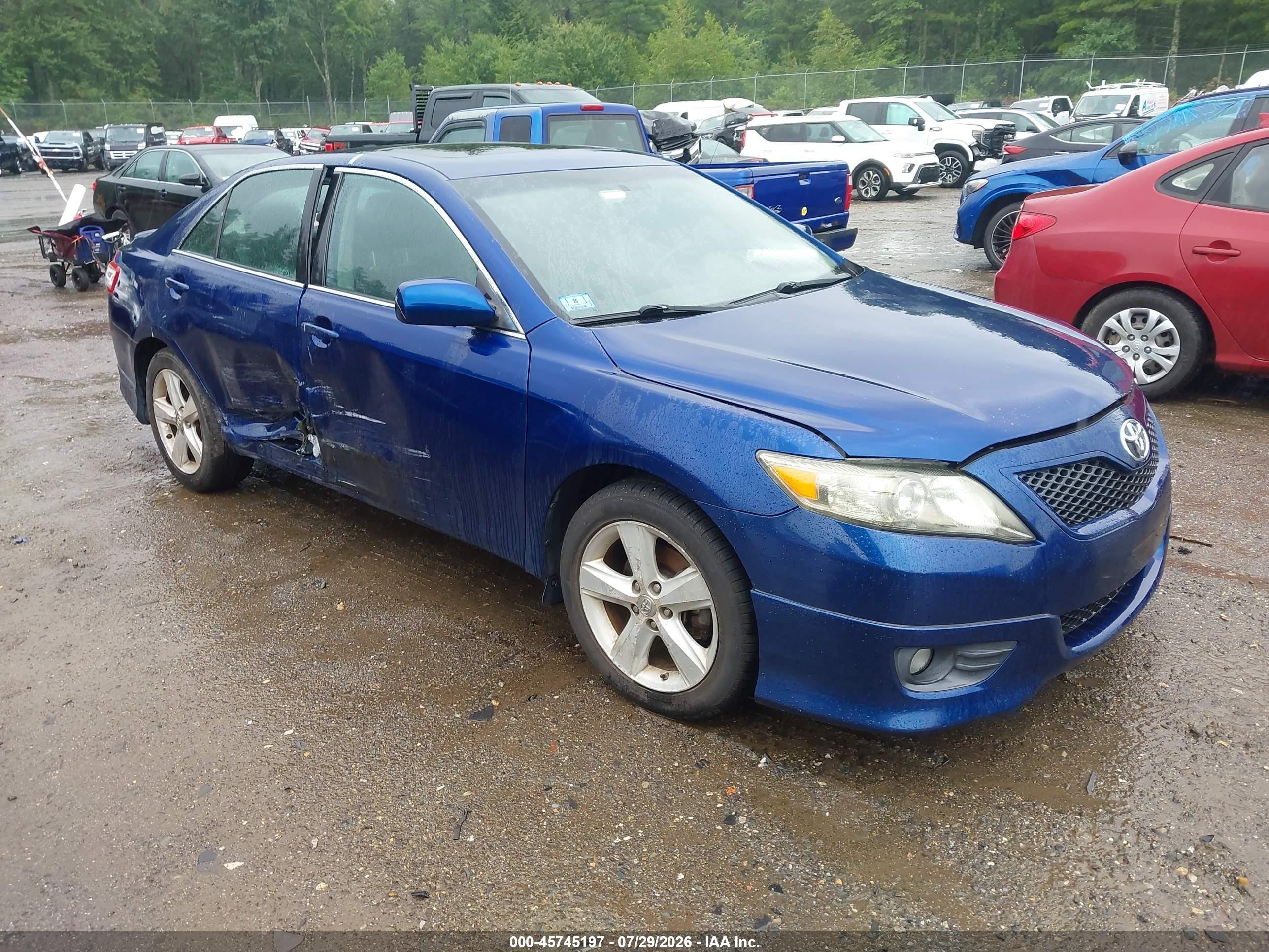 2011 Toyota Camry Se Blue vin: 4T1BF3EK8BU753706