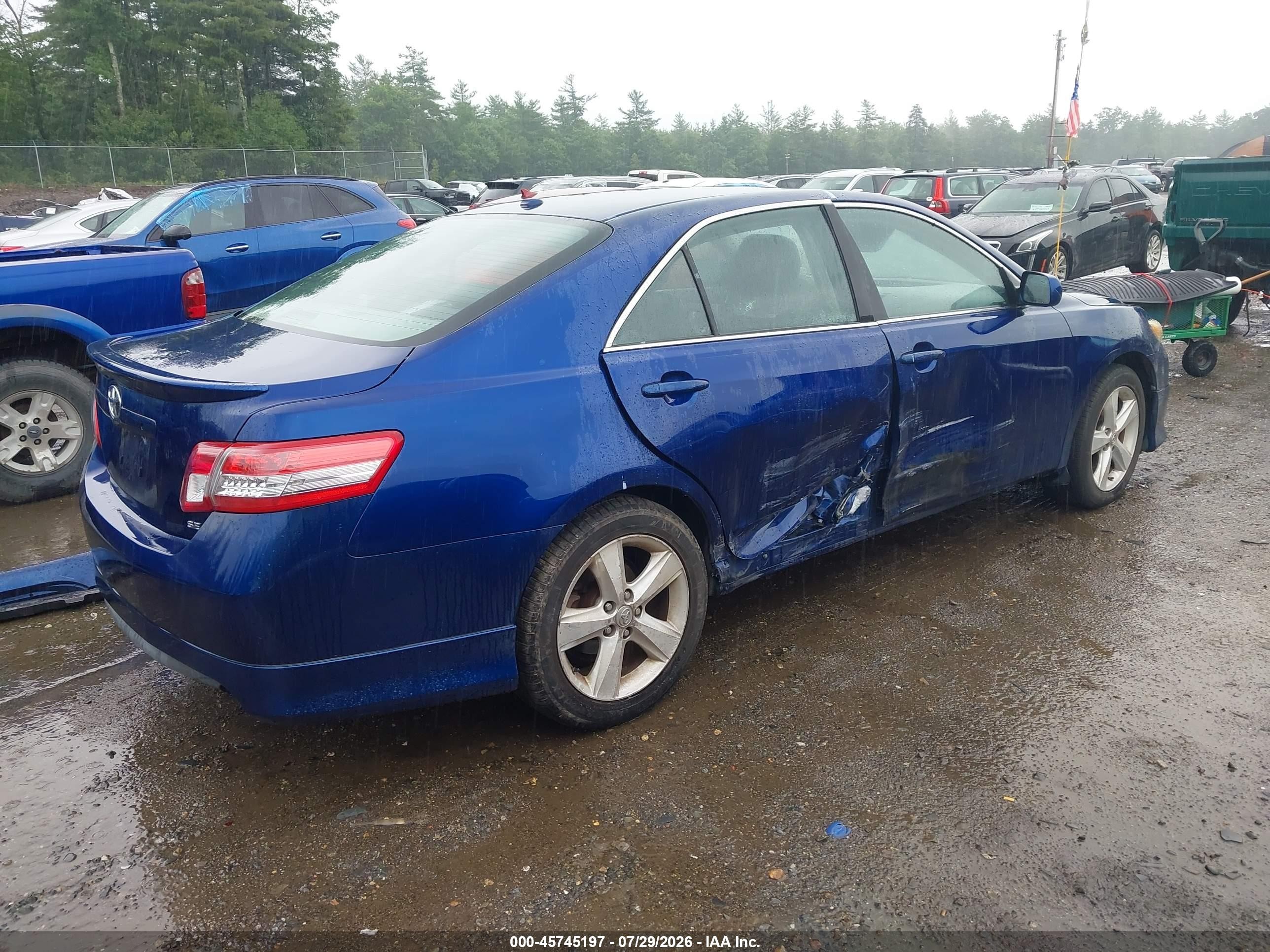 2011 Toyota Camry Se Blue vin: 4T1BF3EK8BU753706