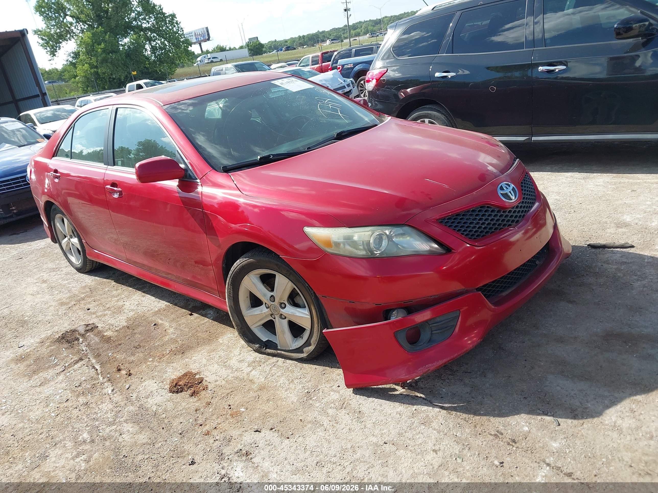 2010 Toyota Camry Se Red vin: 4T1BF3EK9AU055183