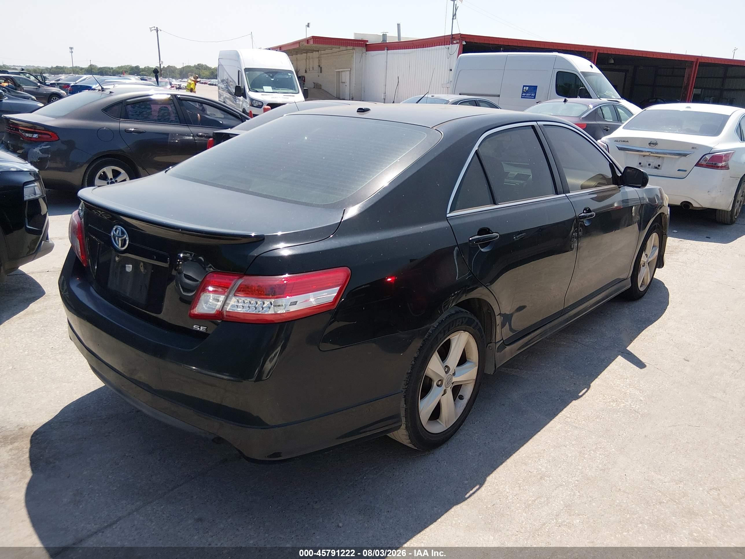 2011 Toyota Camry Se Black vin: 4T1BF3EK9BU227147