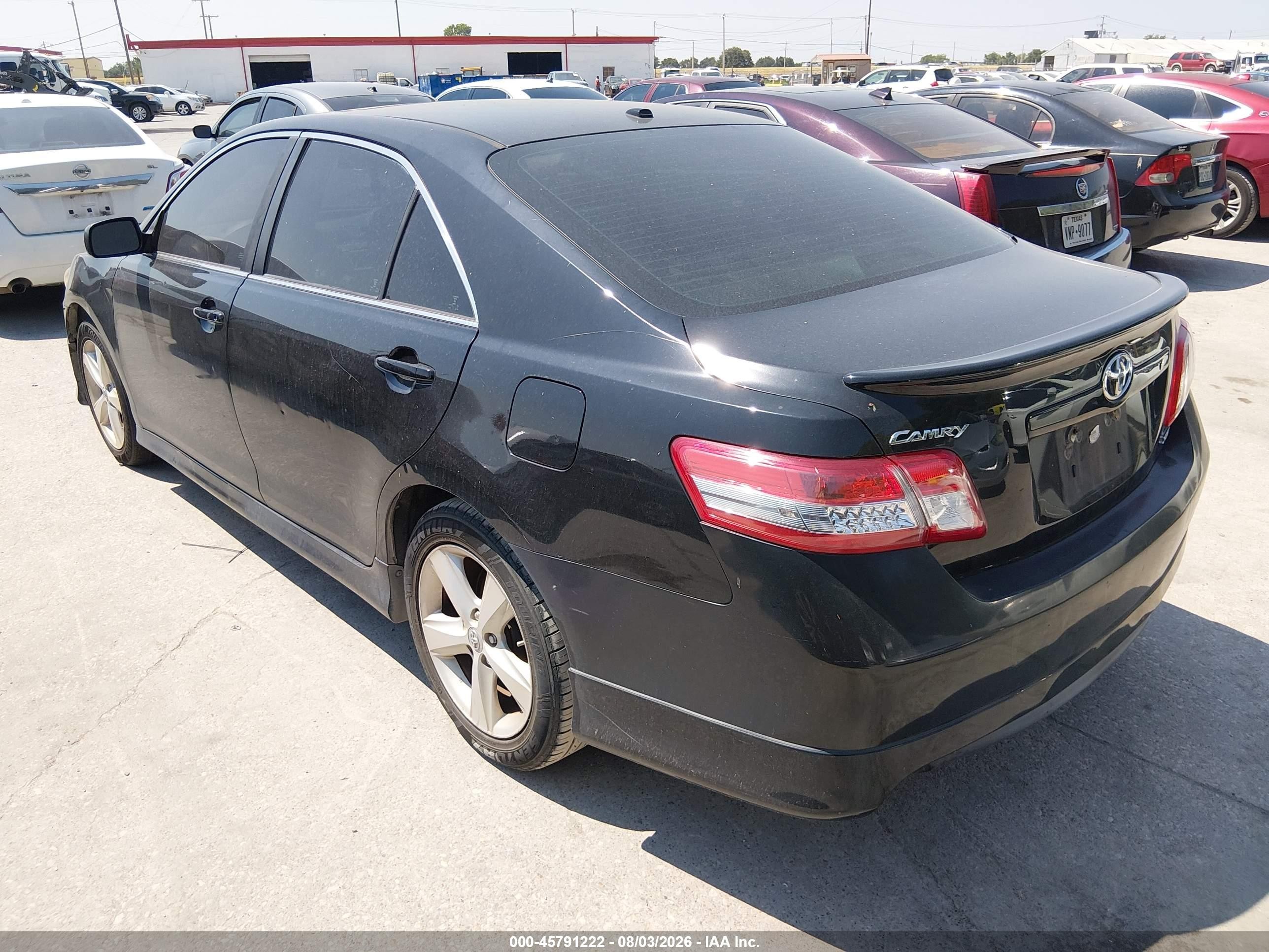 2011 Toyota Camry Se Black vin: 4T1BF3EK9BU227147