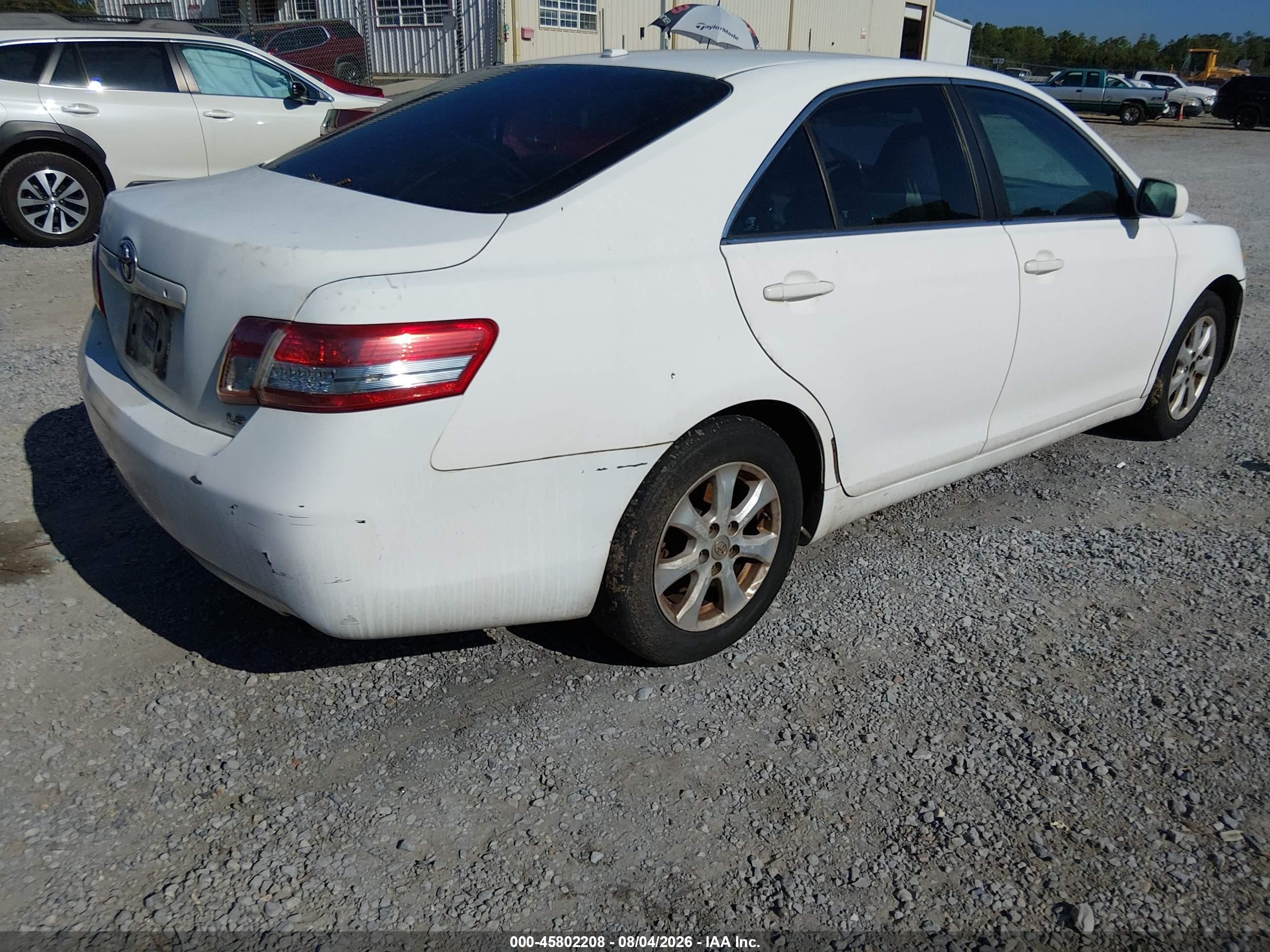 2011 Toyota Camry Le White vin: 4T1BF3EK9BU656790