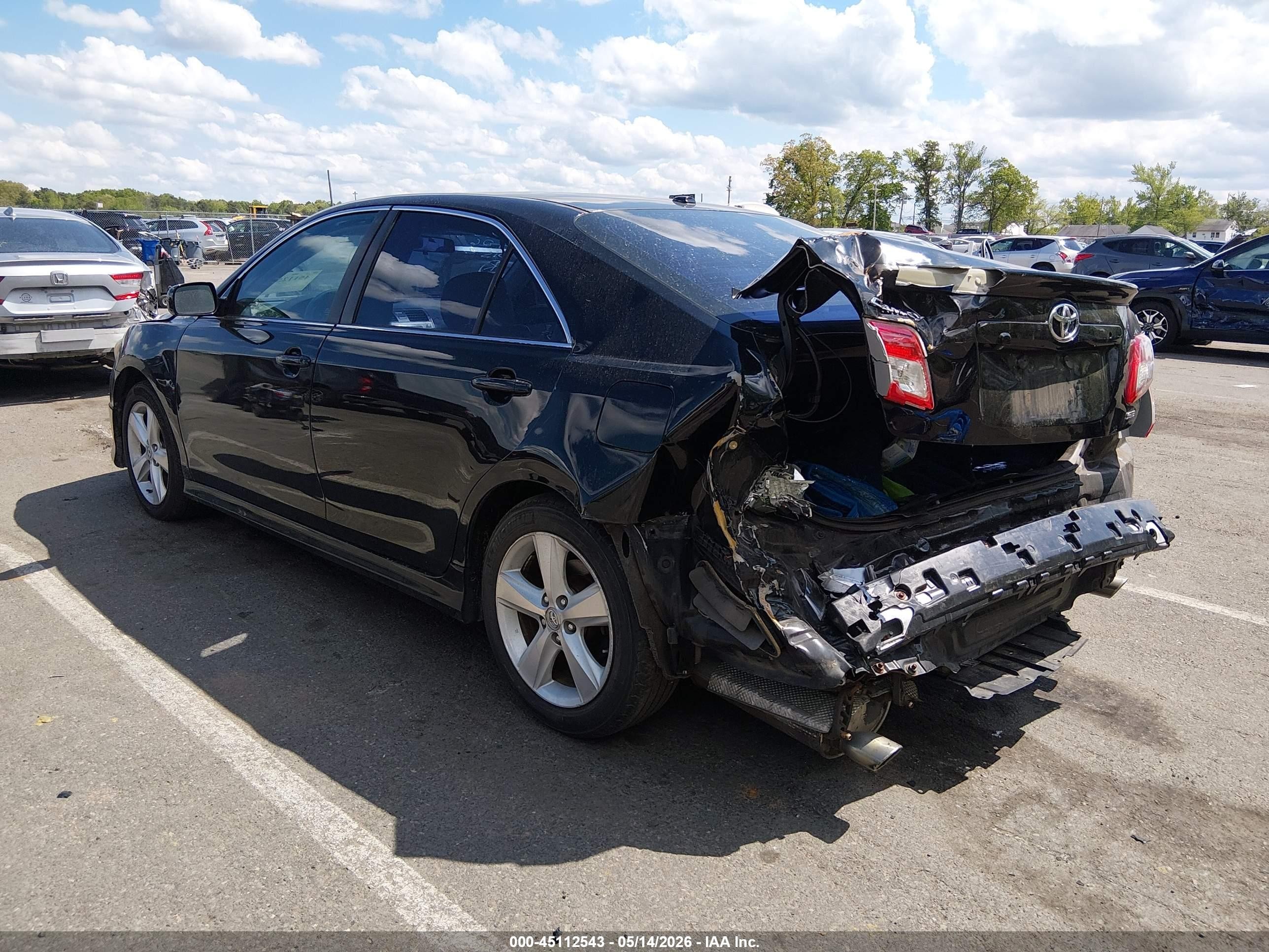 2011 Toyota Camry Se Black vin: 4T1BF3EK9BU663870