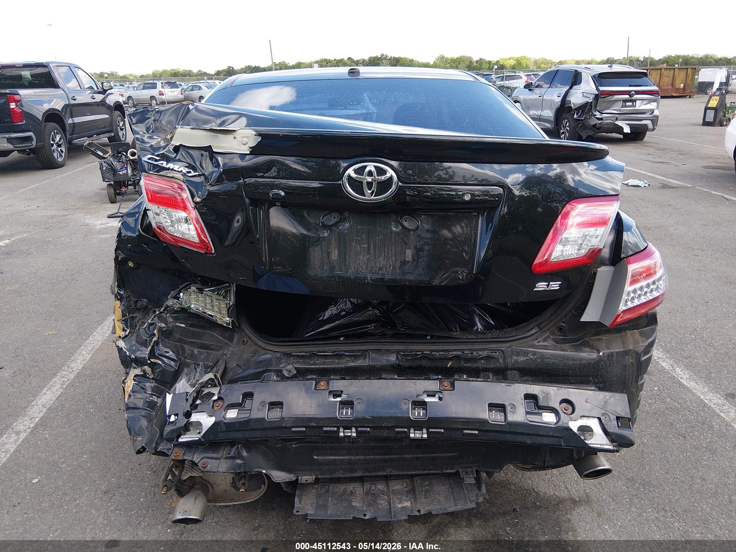 2011 Toyota Camry Se Black vin: 4T1BF3EK9BU663870
