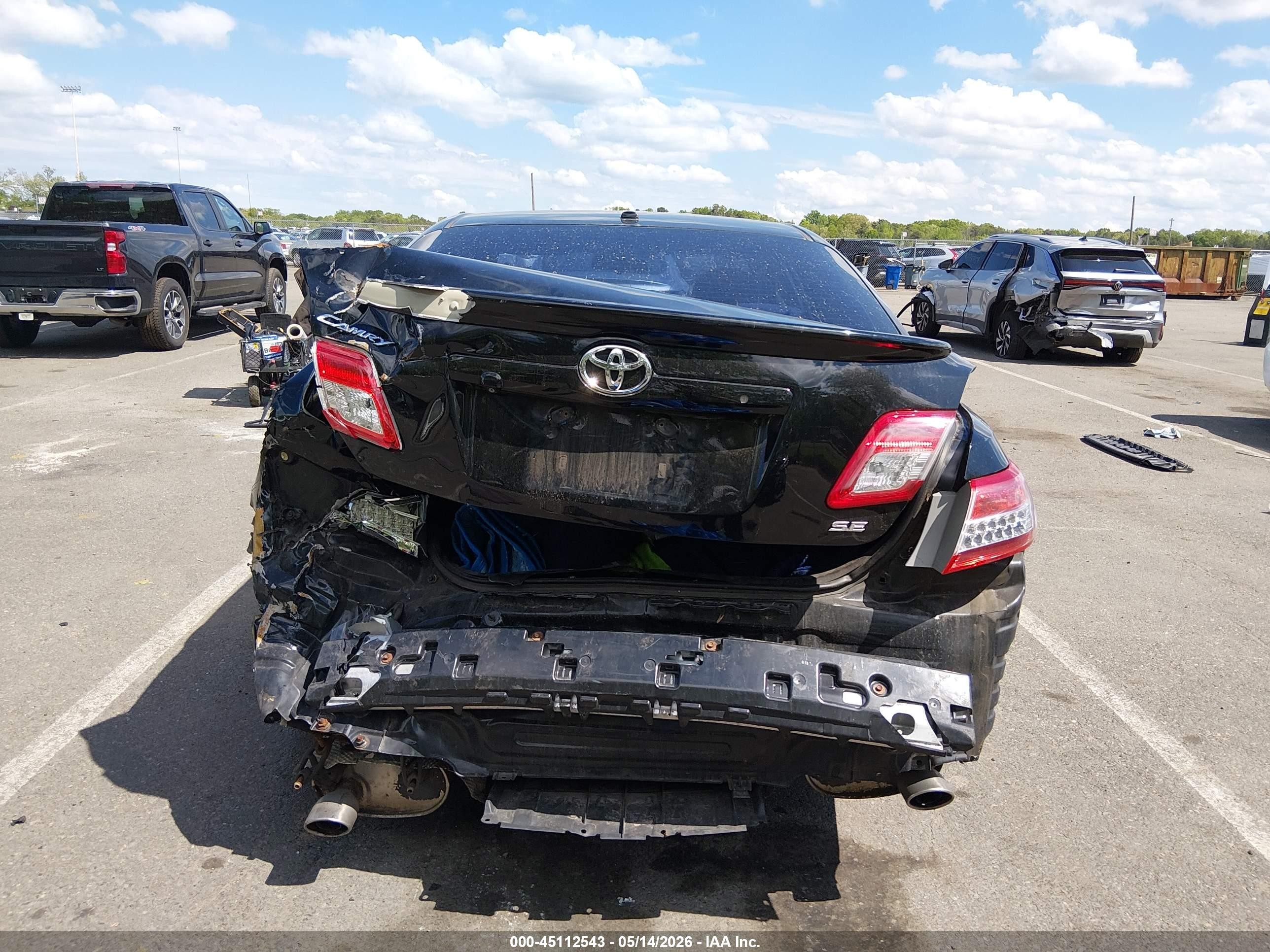 2011 Toyota Camry Se Black vin: 4T1BF3EK9BU663870