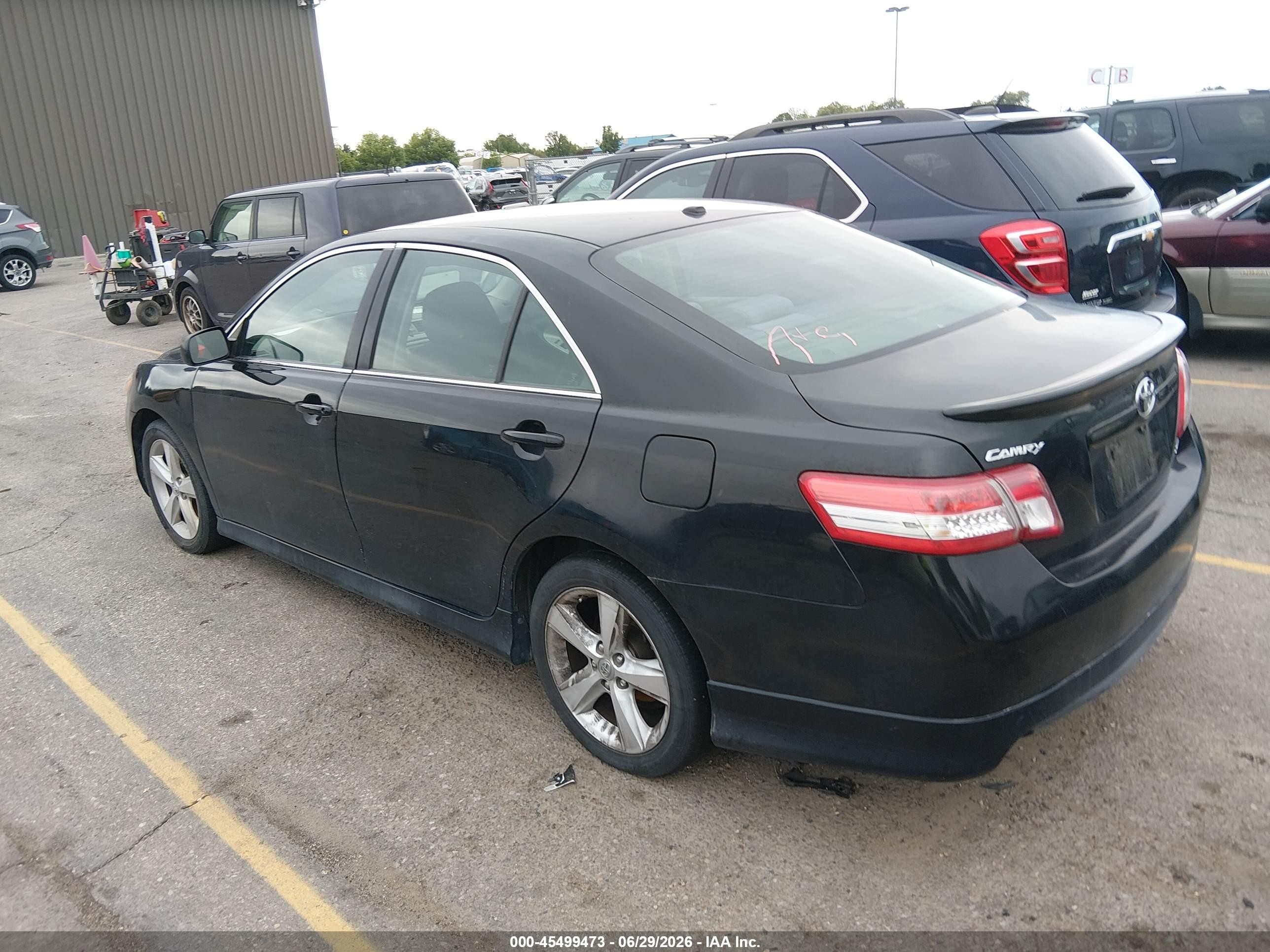 2011 Toyota Camry Se Black vin: 4T1BF3EK9BU721279